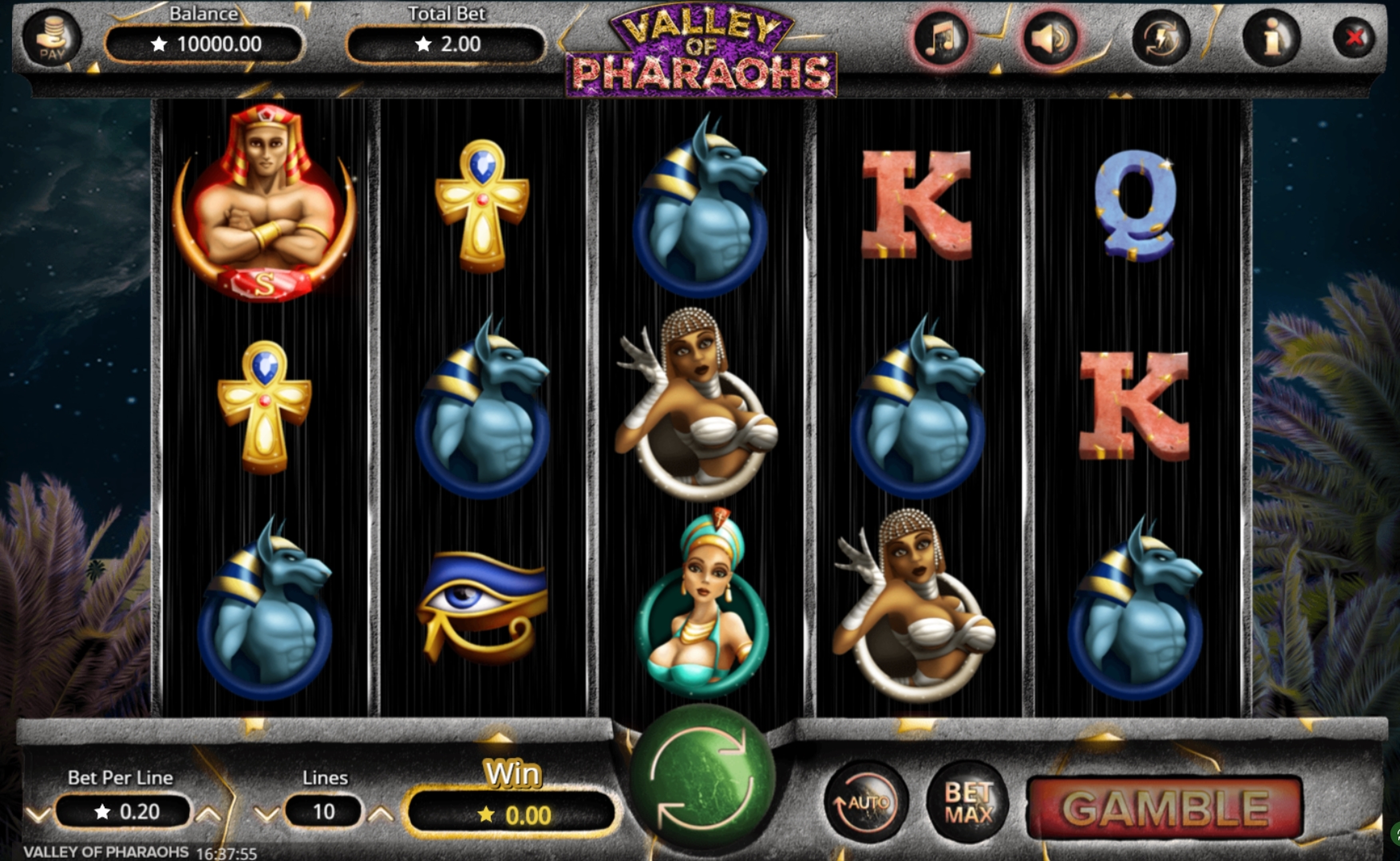 Reels in Valley of Pharaohs Slot Game by Booming Games
