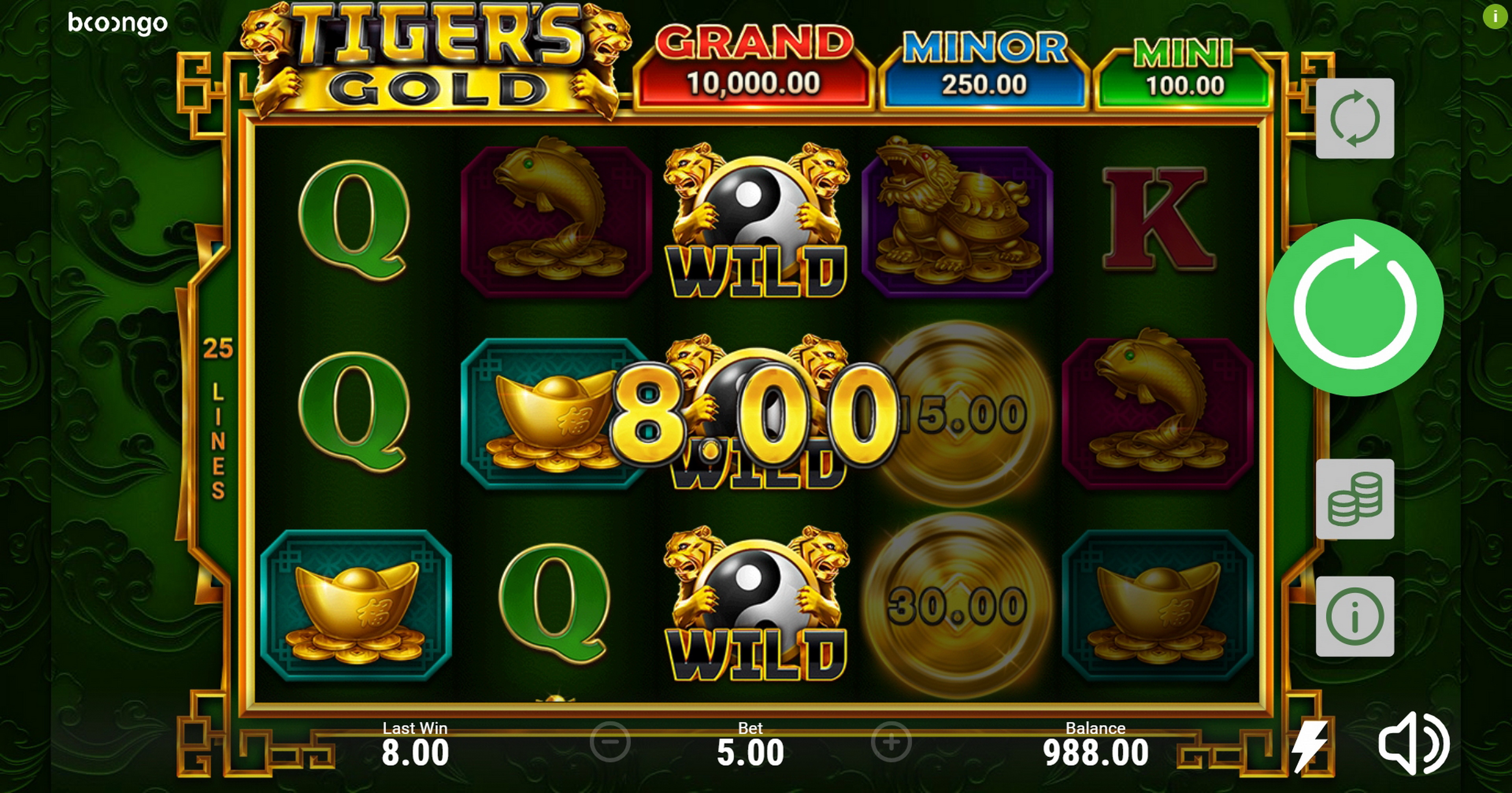 Tiger's Gold Hold and Win demo play, Slot Machine Online by Booongo Gaming Review ...