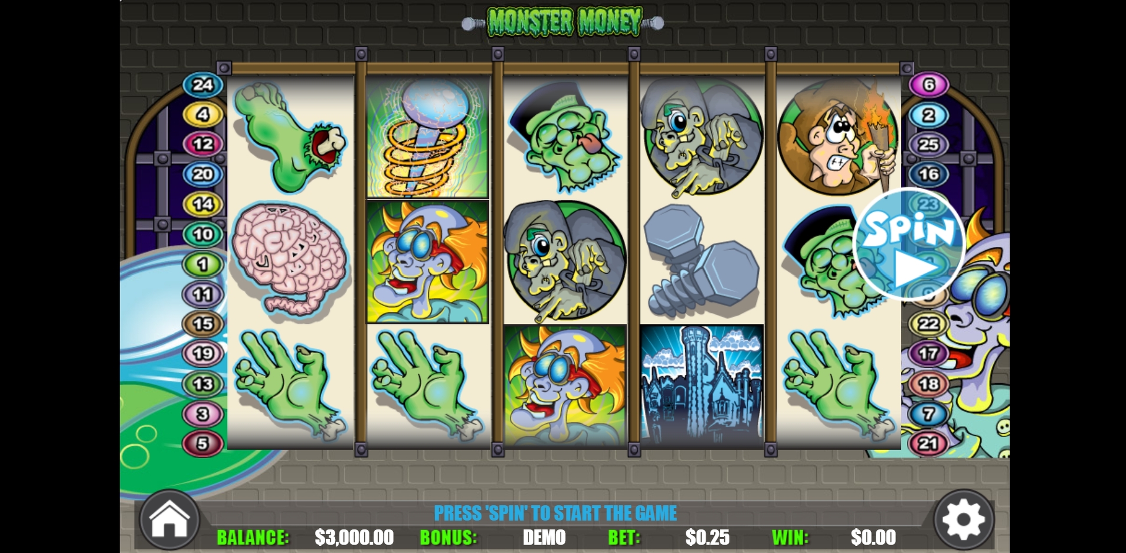 Reels in Monster Money Slot Game by BwinParty