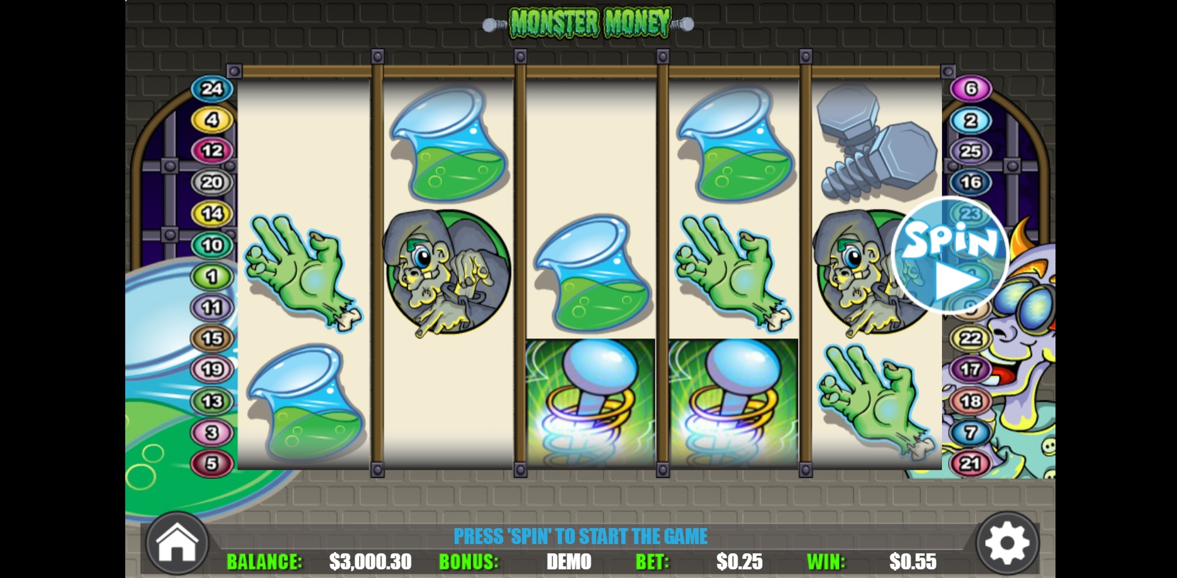 Win Money in Monster Money Free Slot Game by BwinParty