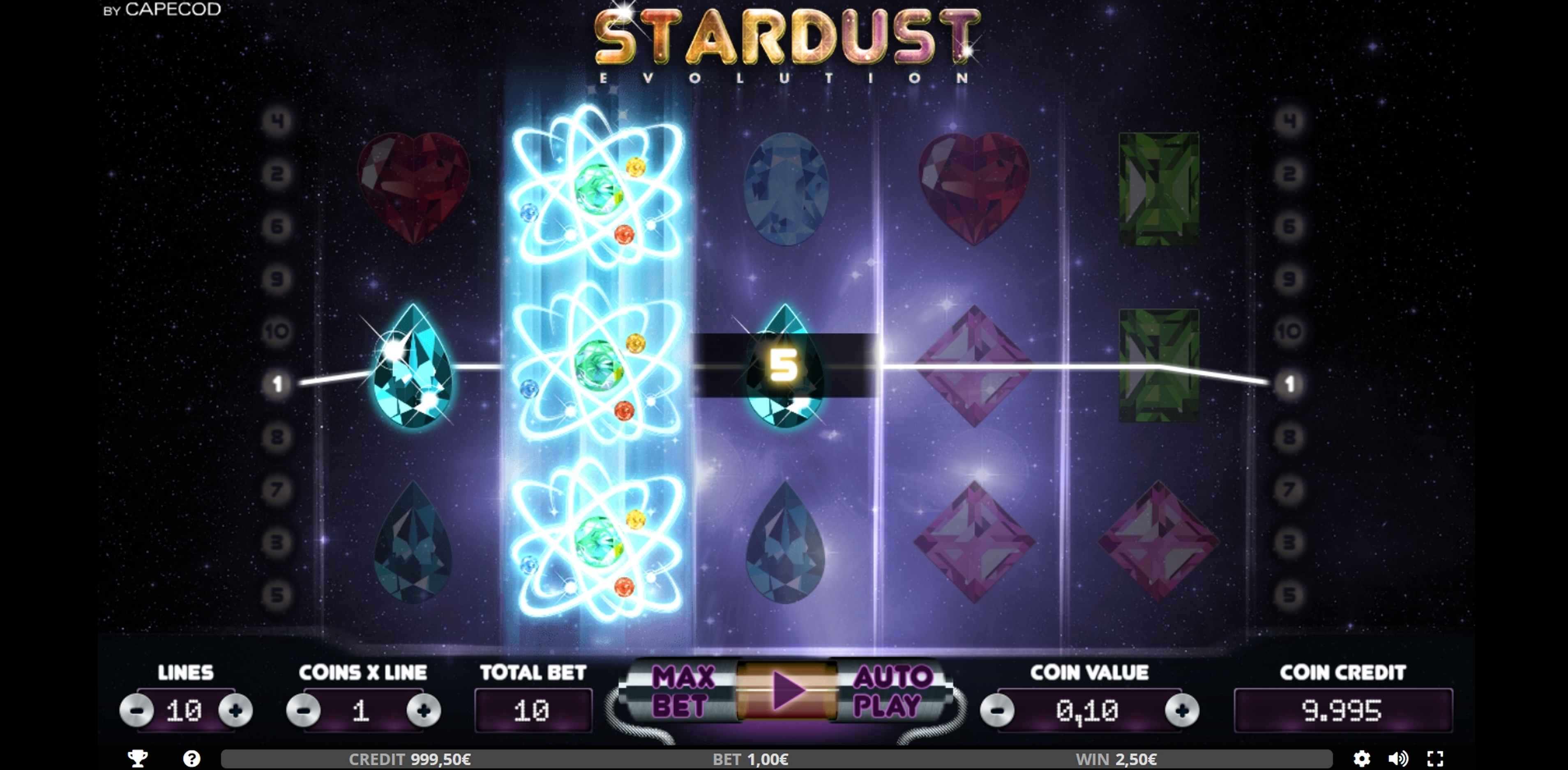 Win Money in Stardust Evolution Free Slot Game by Capecod Gaming