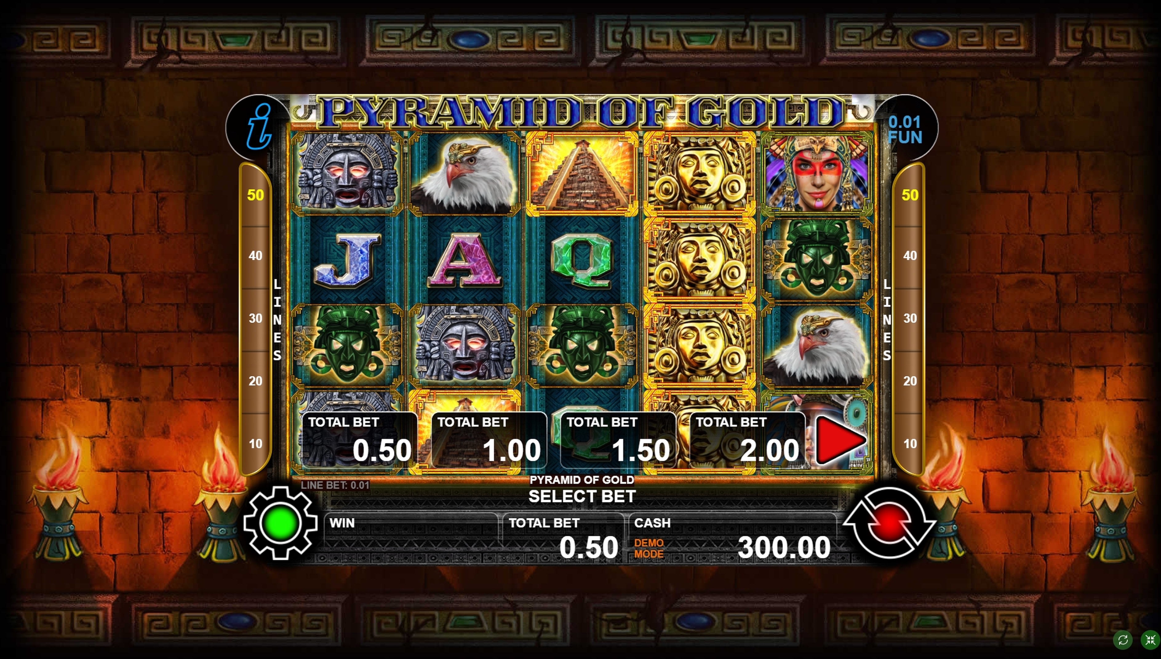 Reels in Pyramid Of Gold Slot Game by casino technology