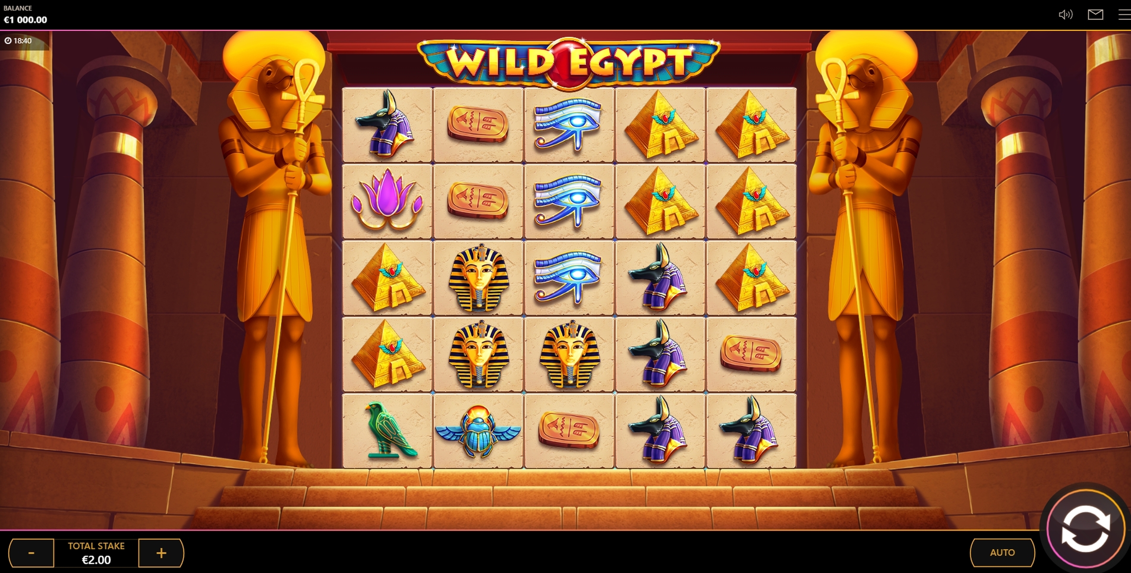 Reels in Wild Egypt Slot Game by Cayetano Gaming