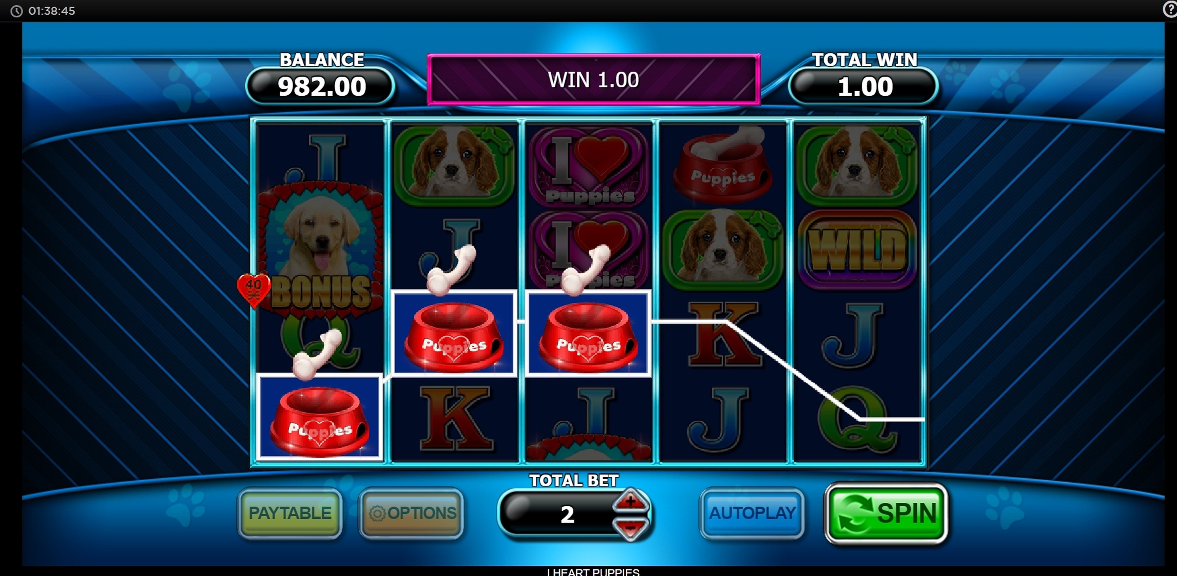 Win Money in I Heart Puppies Free Slot Game by CR Games