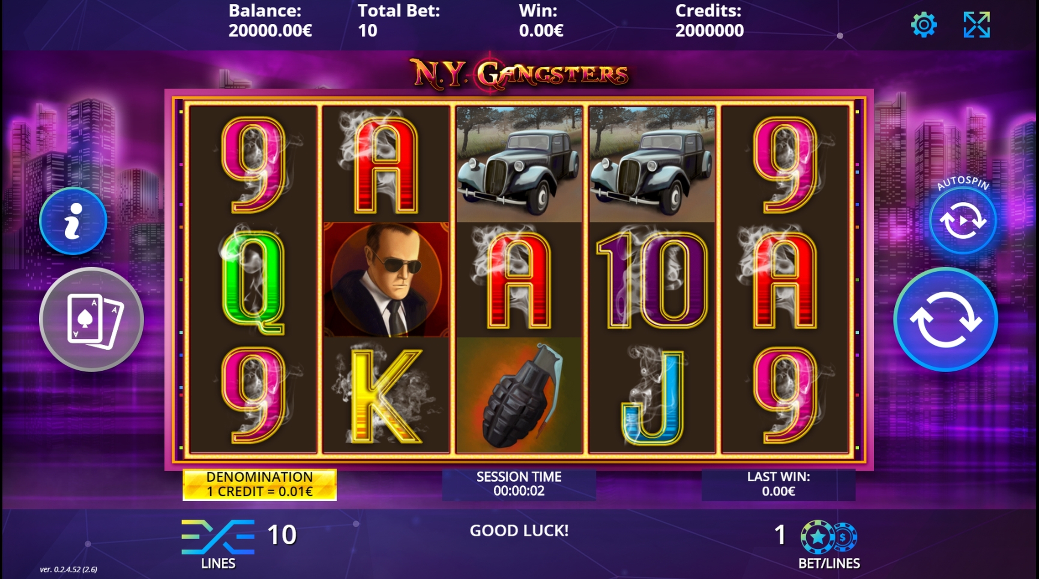 Reels in N.Y. Gangsters Slot Game by DLV