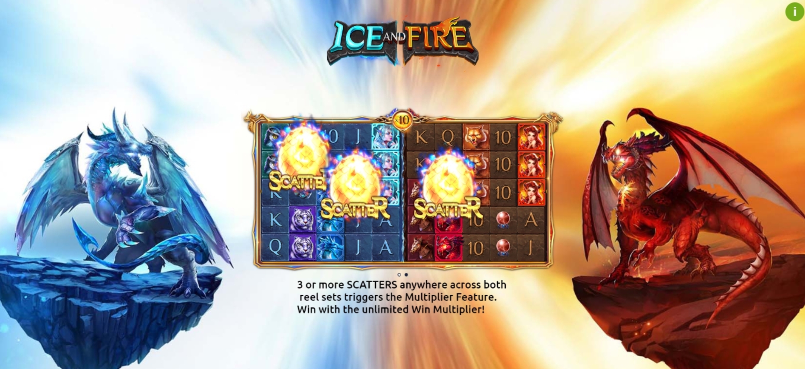 Play Ice and Fire Free Casino Slot Game by Dream Tech