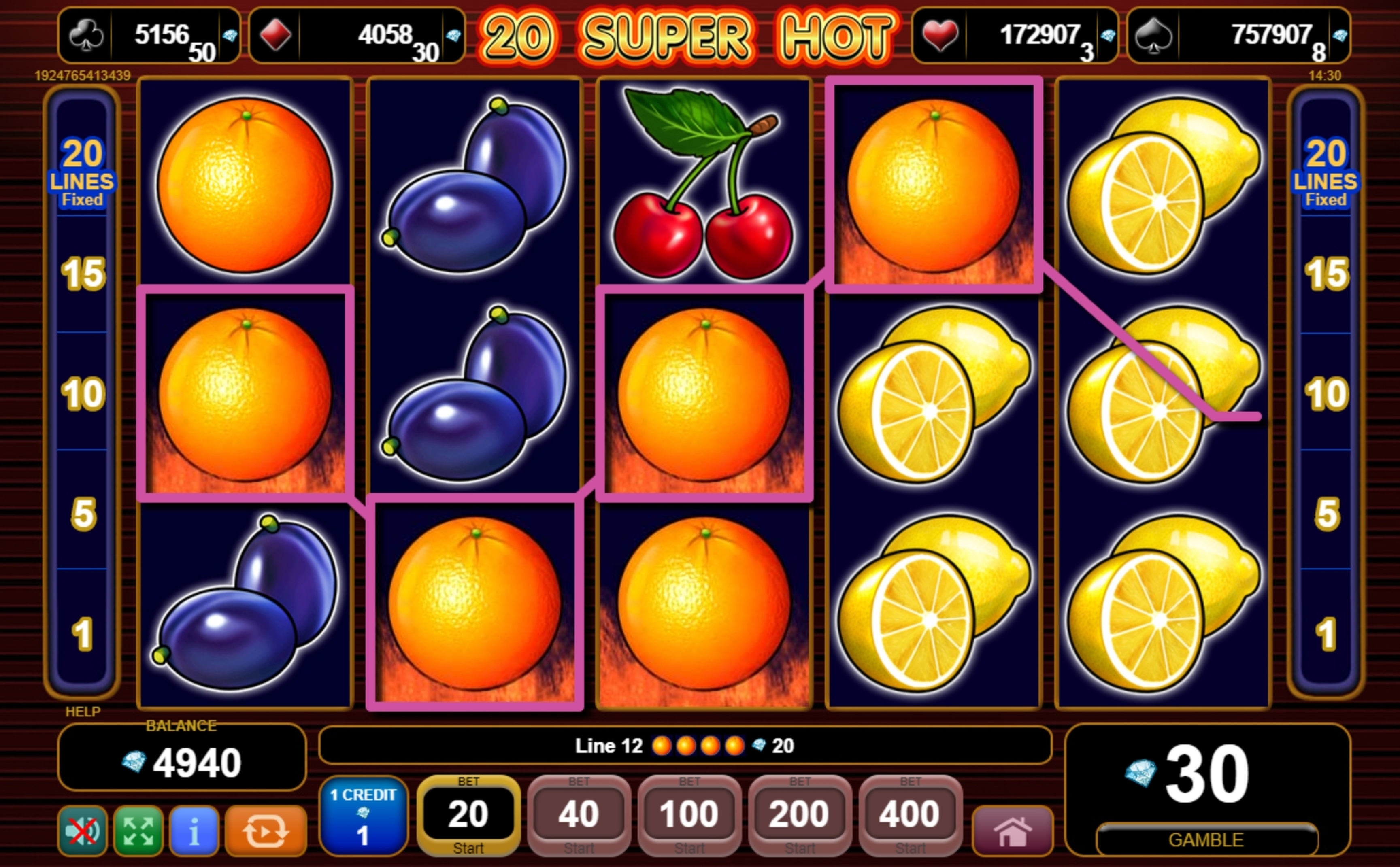Win Money in 20 Super Hot Free Slot Game by EGT