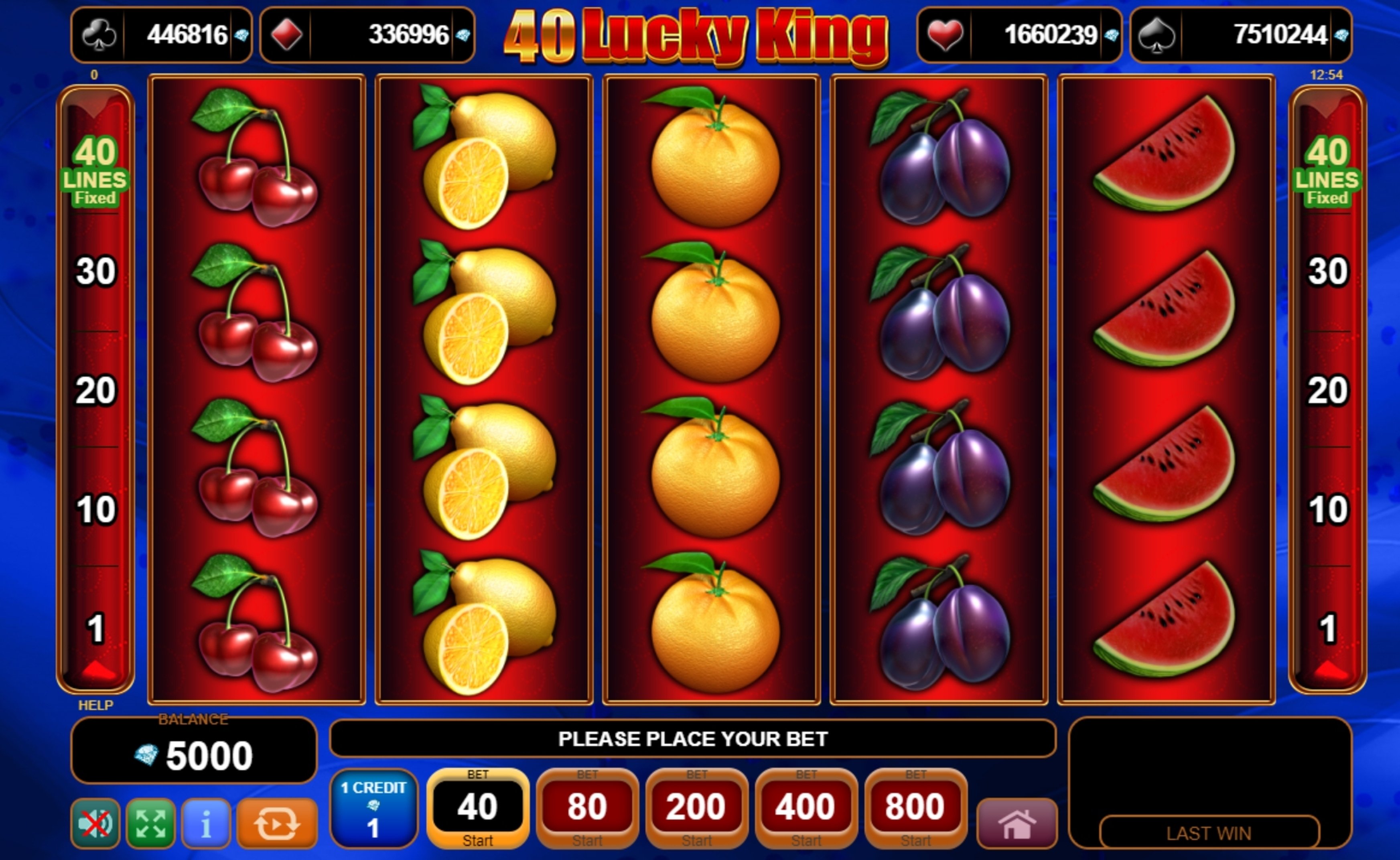 40 Lucky King Free Slot