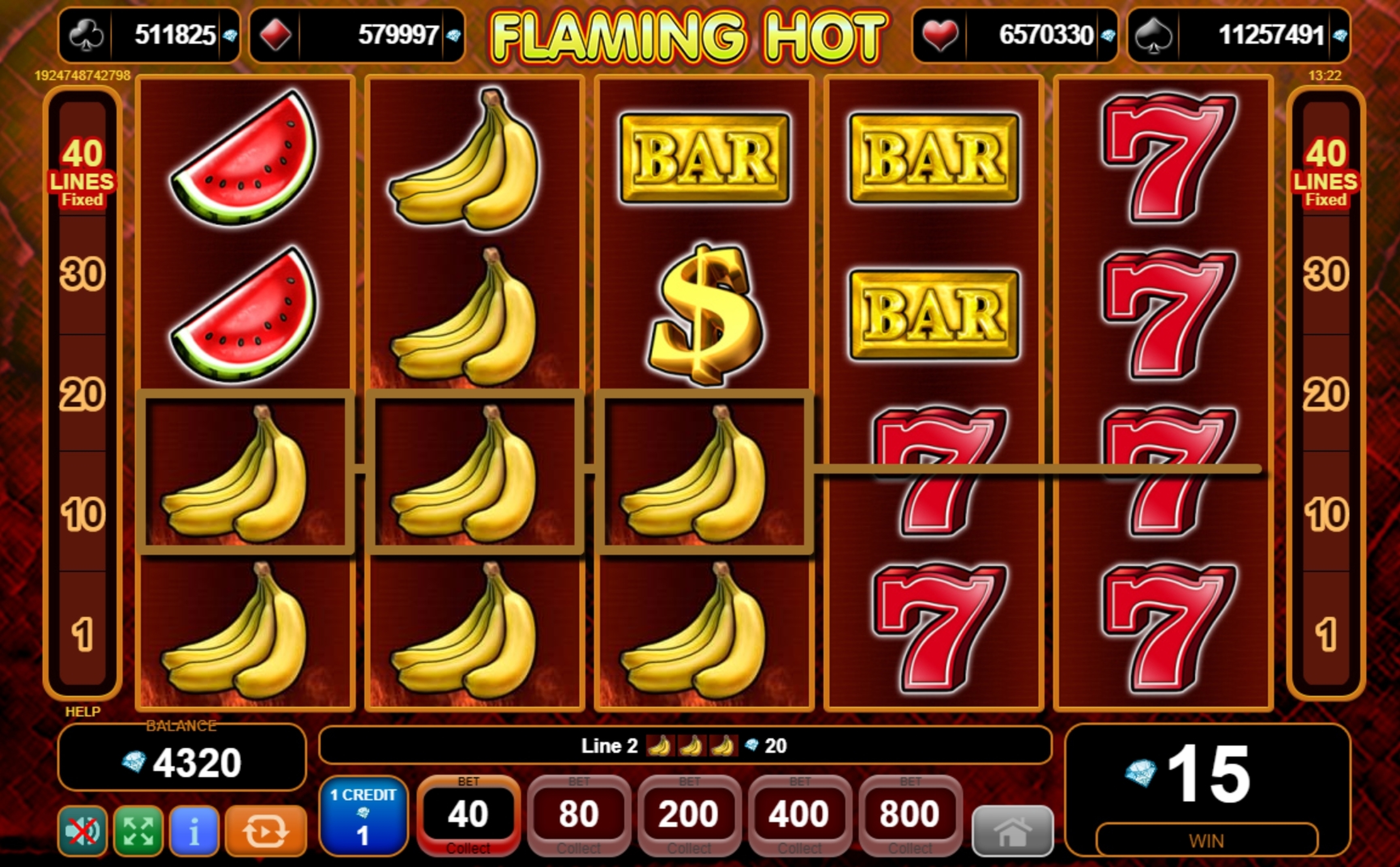 Win Money in Flaming Hot Free Slot Game by EGT