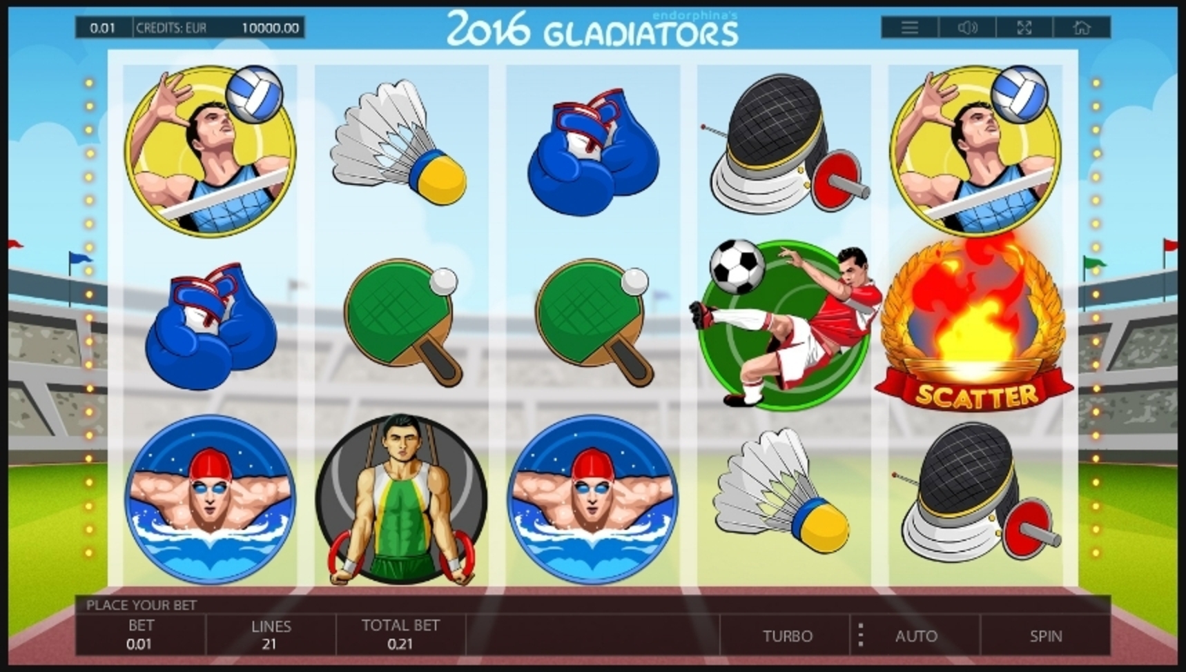 Reels in 2016 Gladiators Slot Game by Endorphina