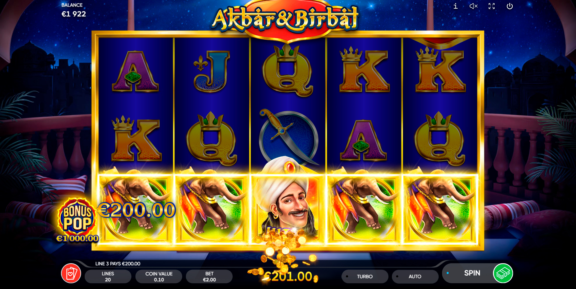 Win Money in Akbar&Birdal Free Slot Game by Endorphina