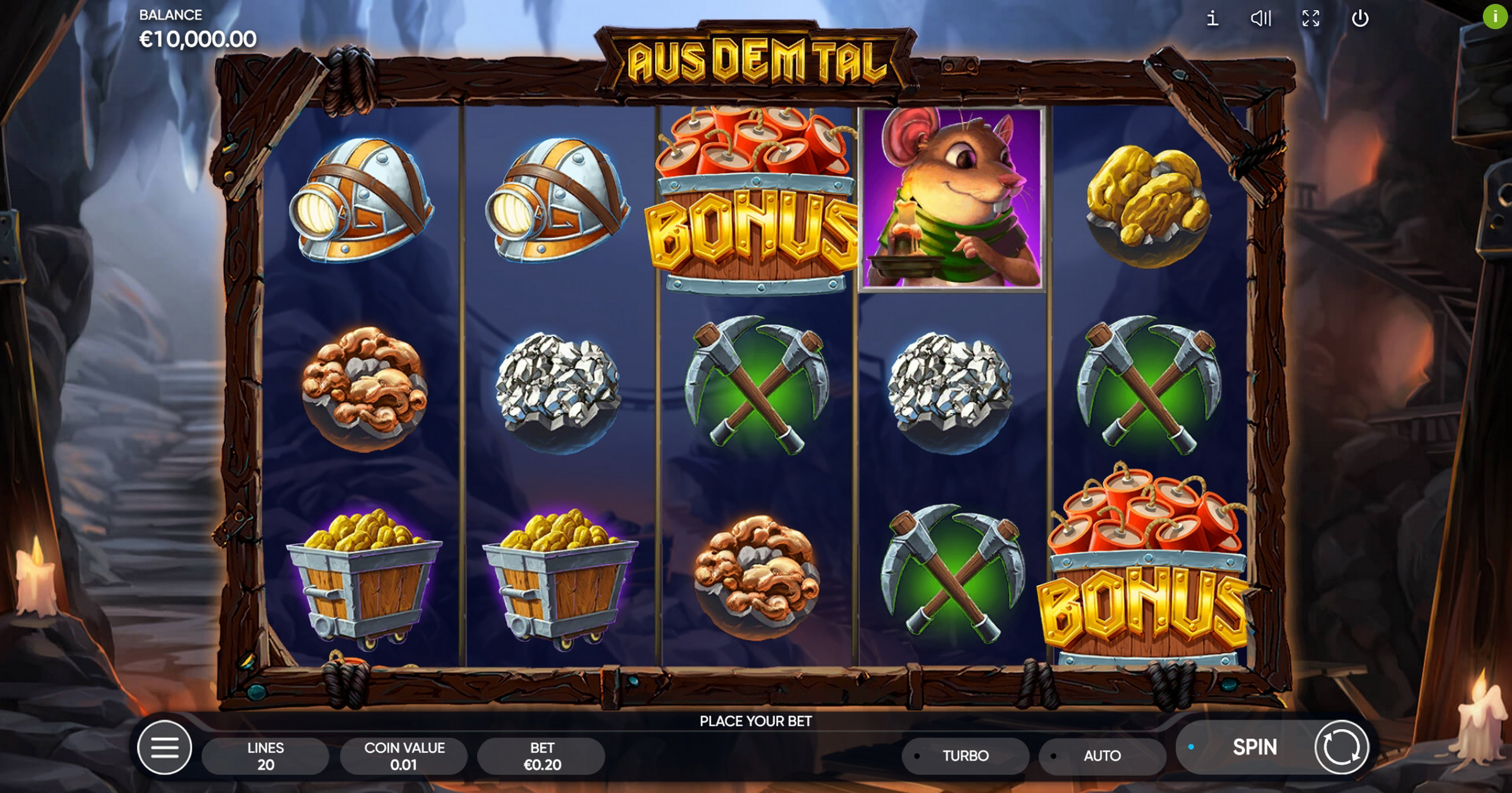 Reels in Aus Dem Tal Slot Game by Endorphina