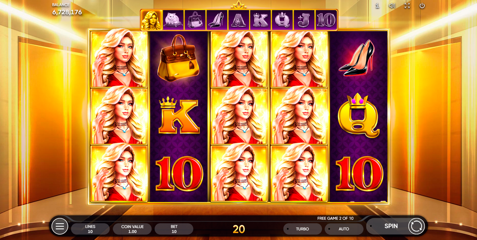 Win Money in Book of Lady Free Slot Game by Endorphina
