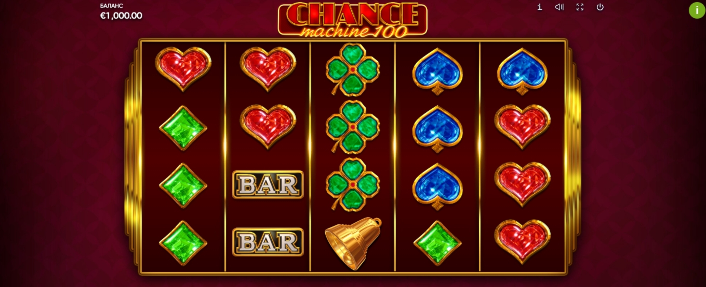 Reels in Chance Machine 100 Slot Game by Endorphina