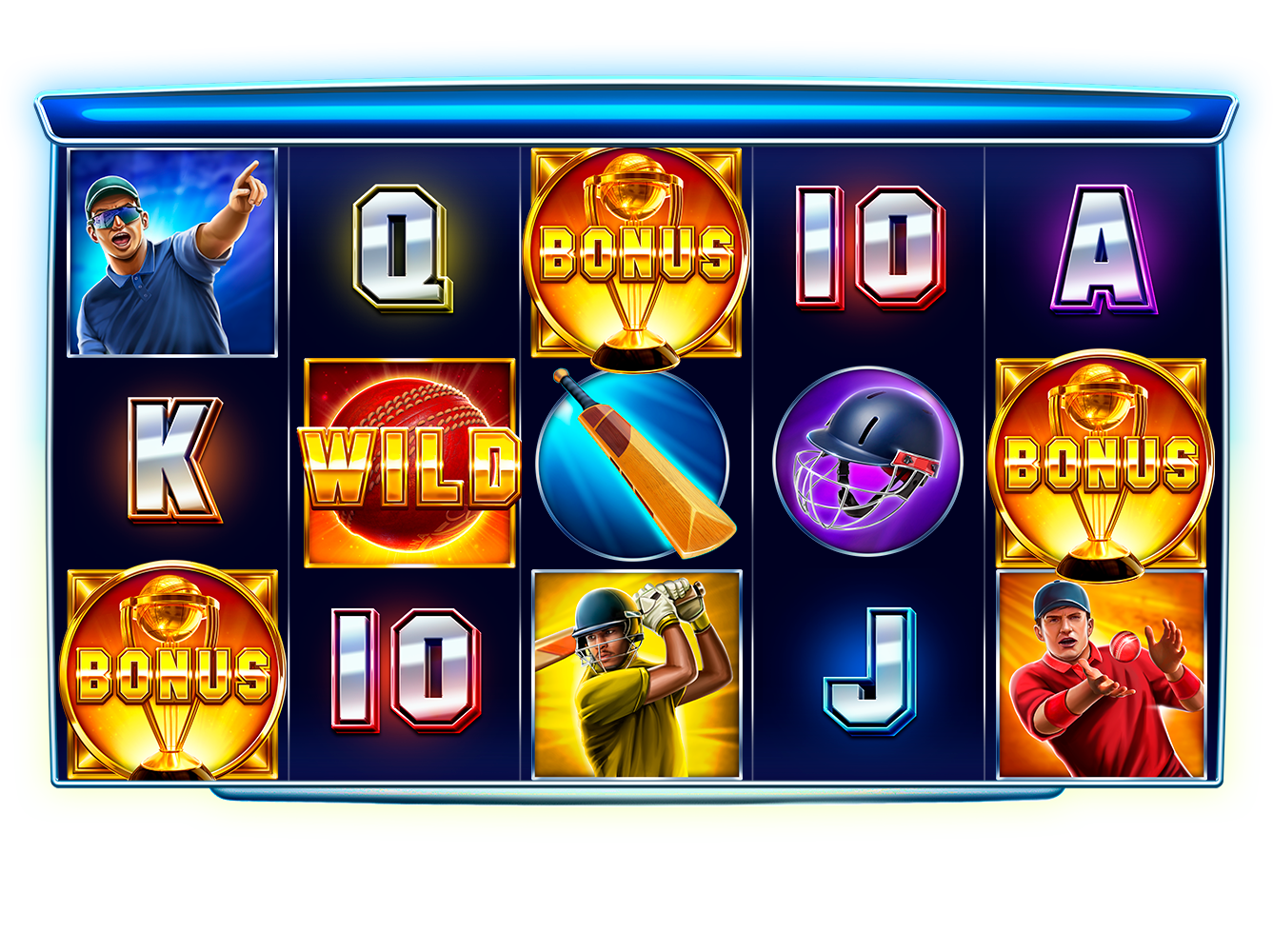 Reels in Cricket Heroes Slot Game by Endorphina