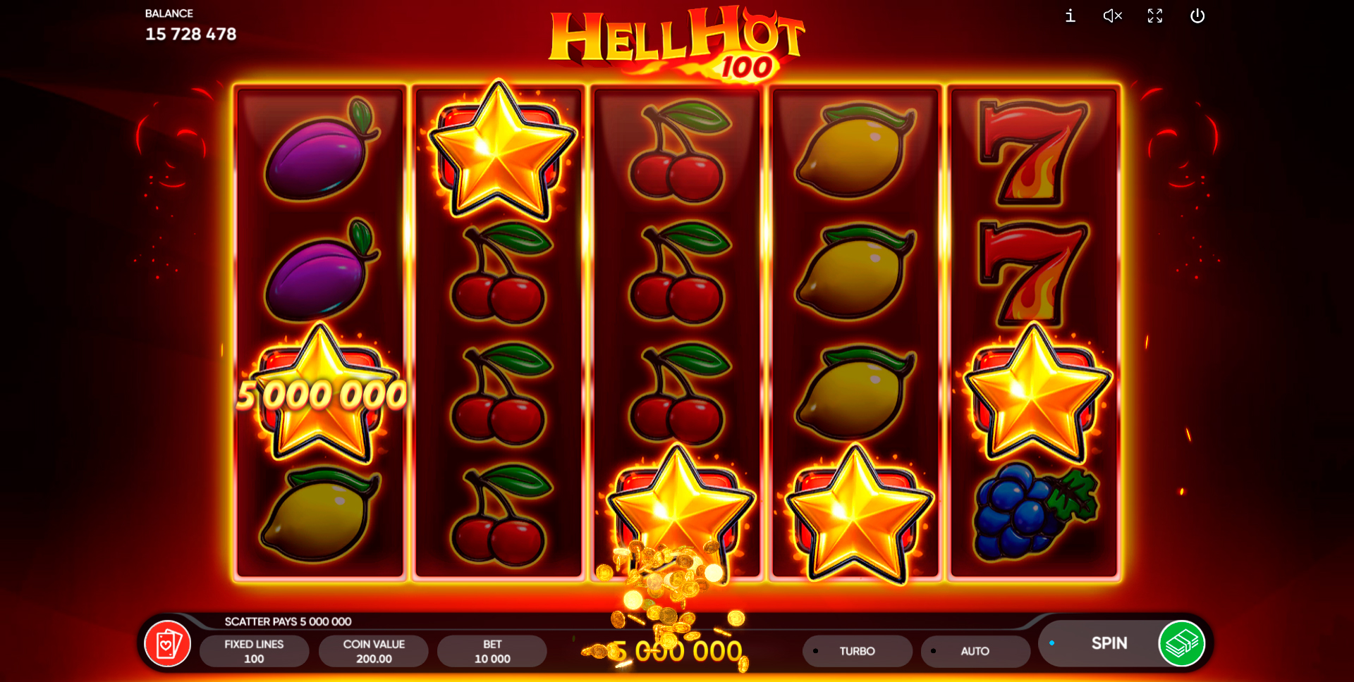 Win Money in Hell Hot 100 Free Slot Game by Endorphina