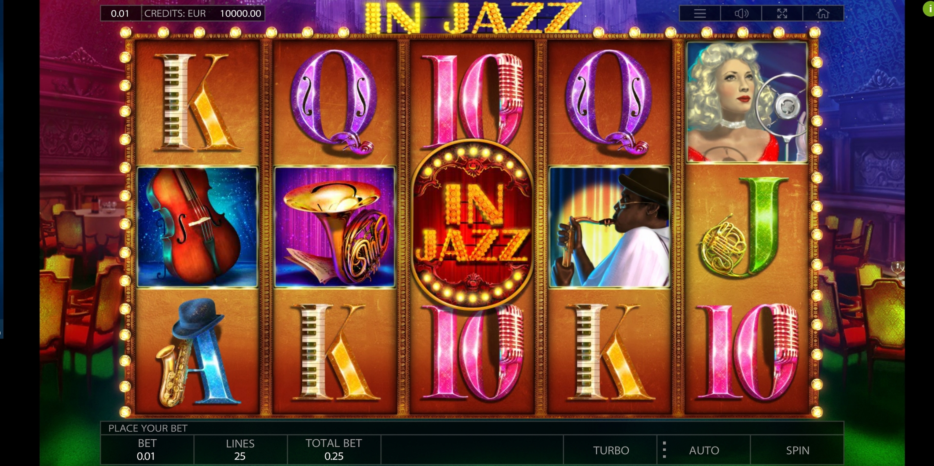 Reels in In Jazz Slot Game by Endorphina
