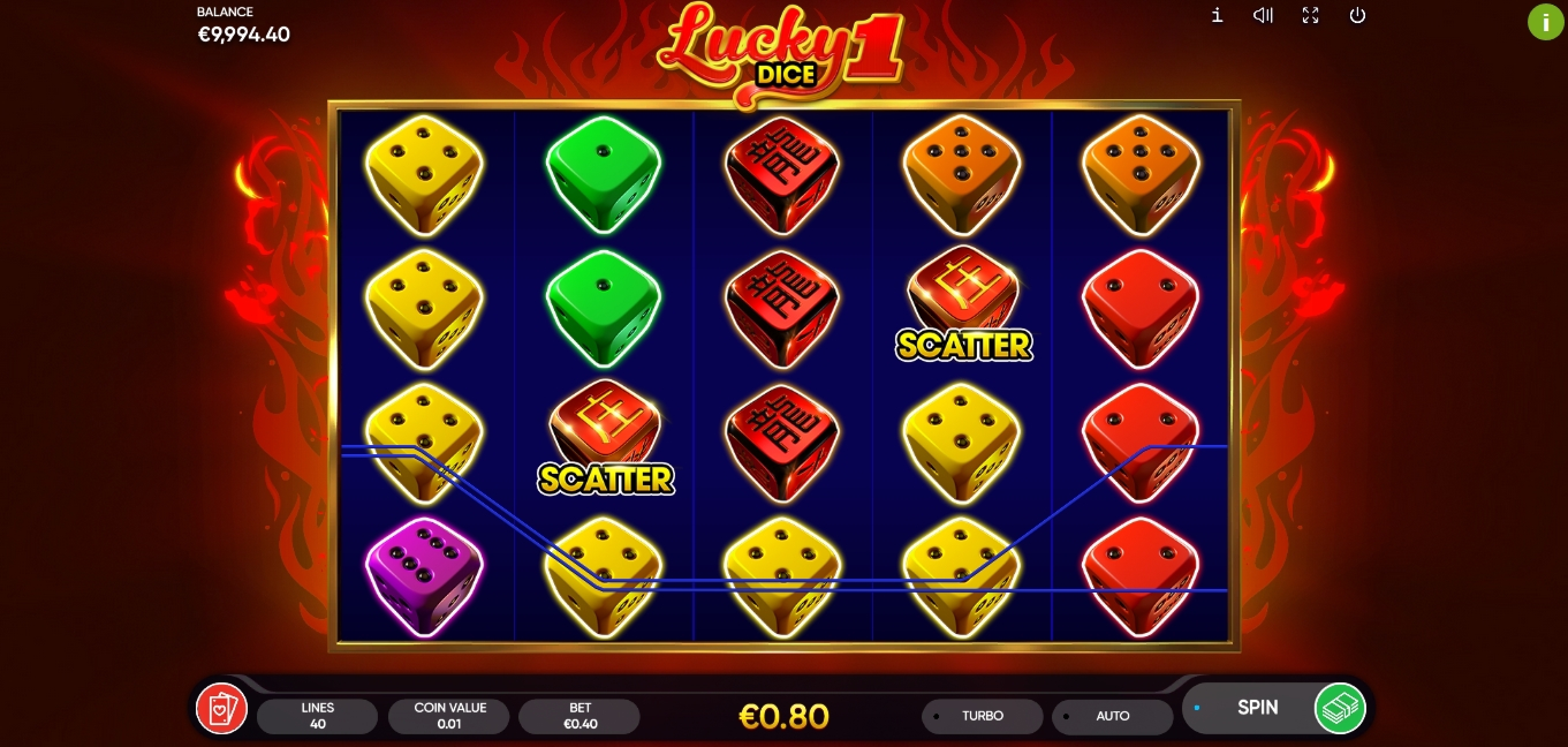 Win Money in Lucky Dice 1 Free Slot Game by Endorphina