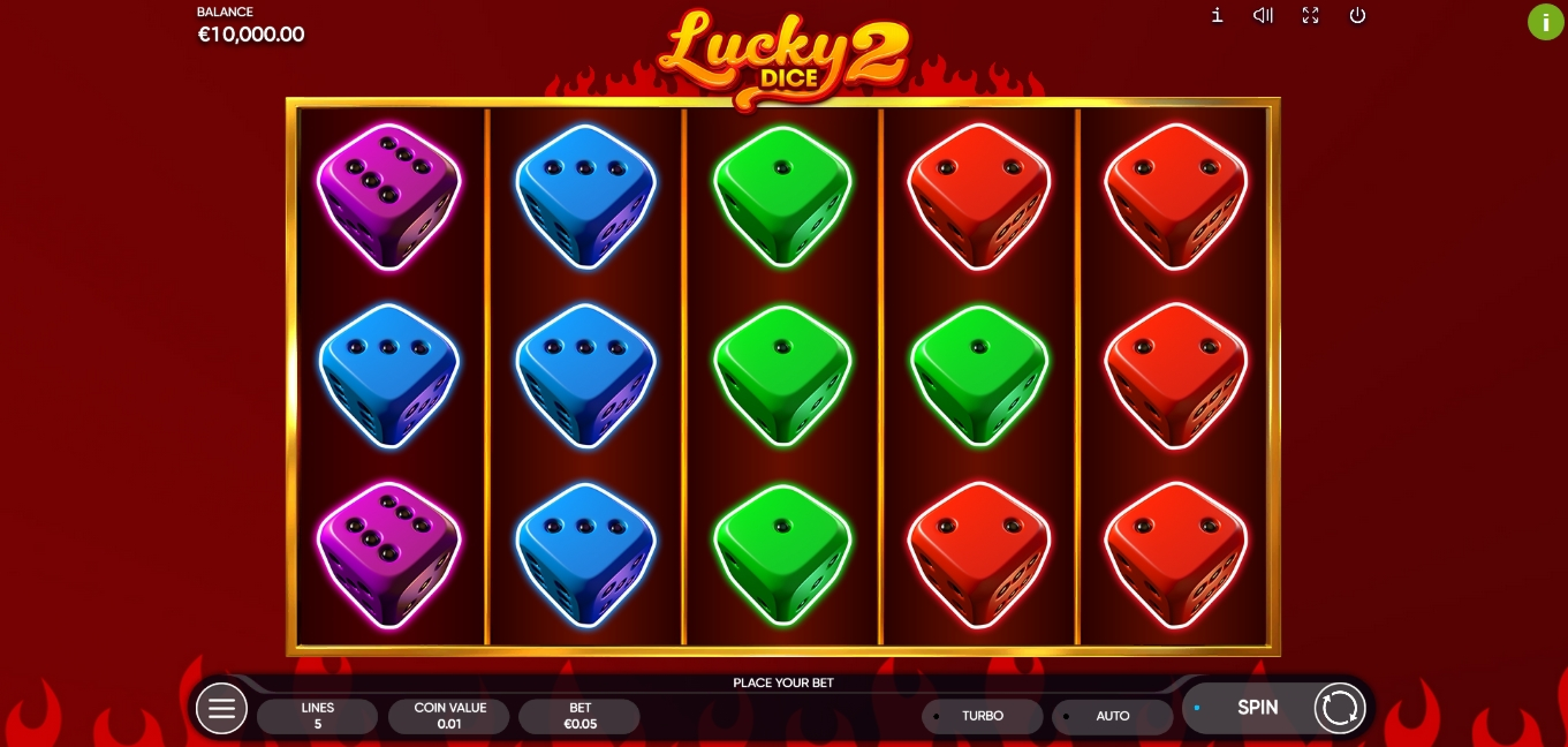 Reels in Lucky Dice 2 Slot Game by Endorphina