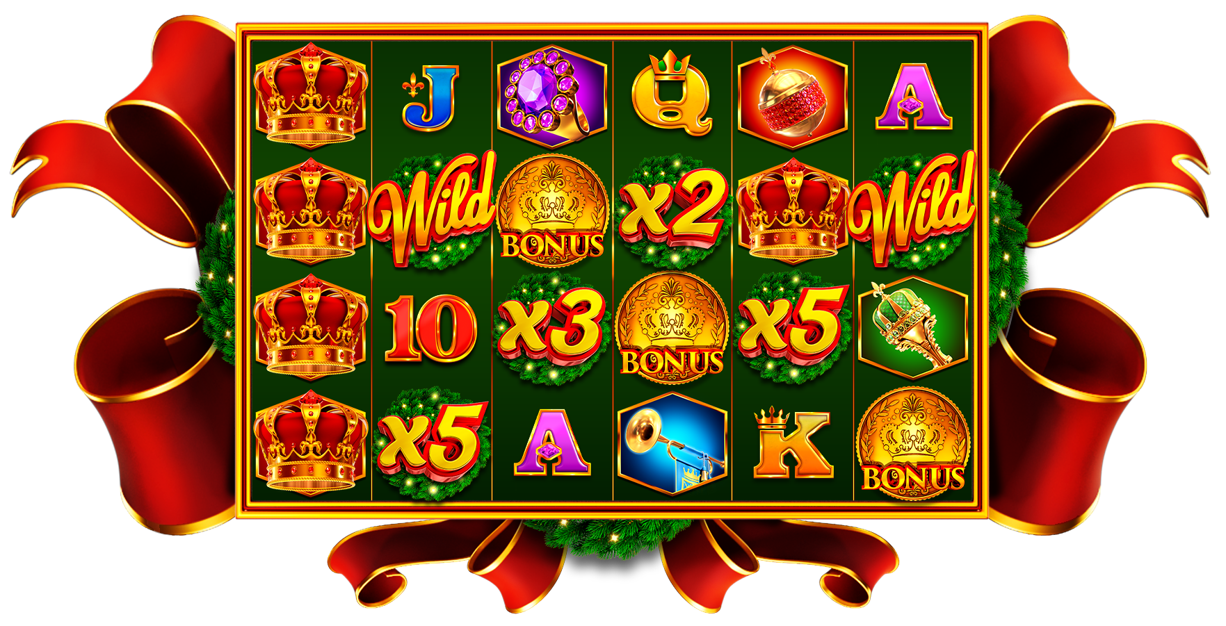 Reels in Royal Xmass Slot Game by Endorphina