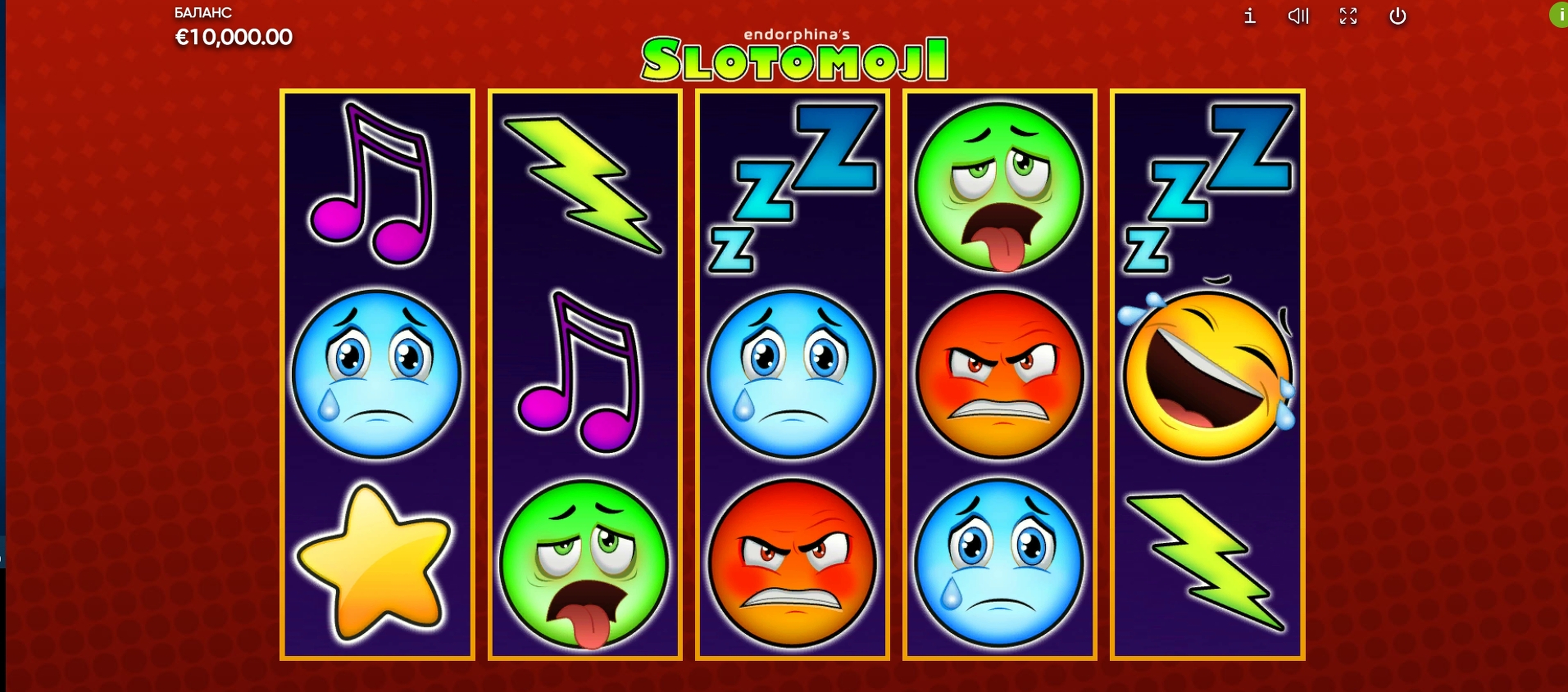 Reels in Slotomoji Slot Game by Endorphina