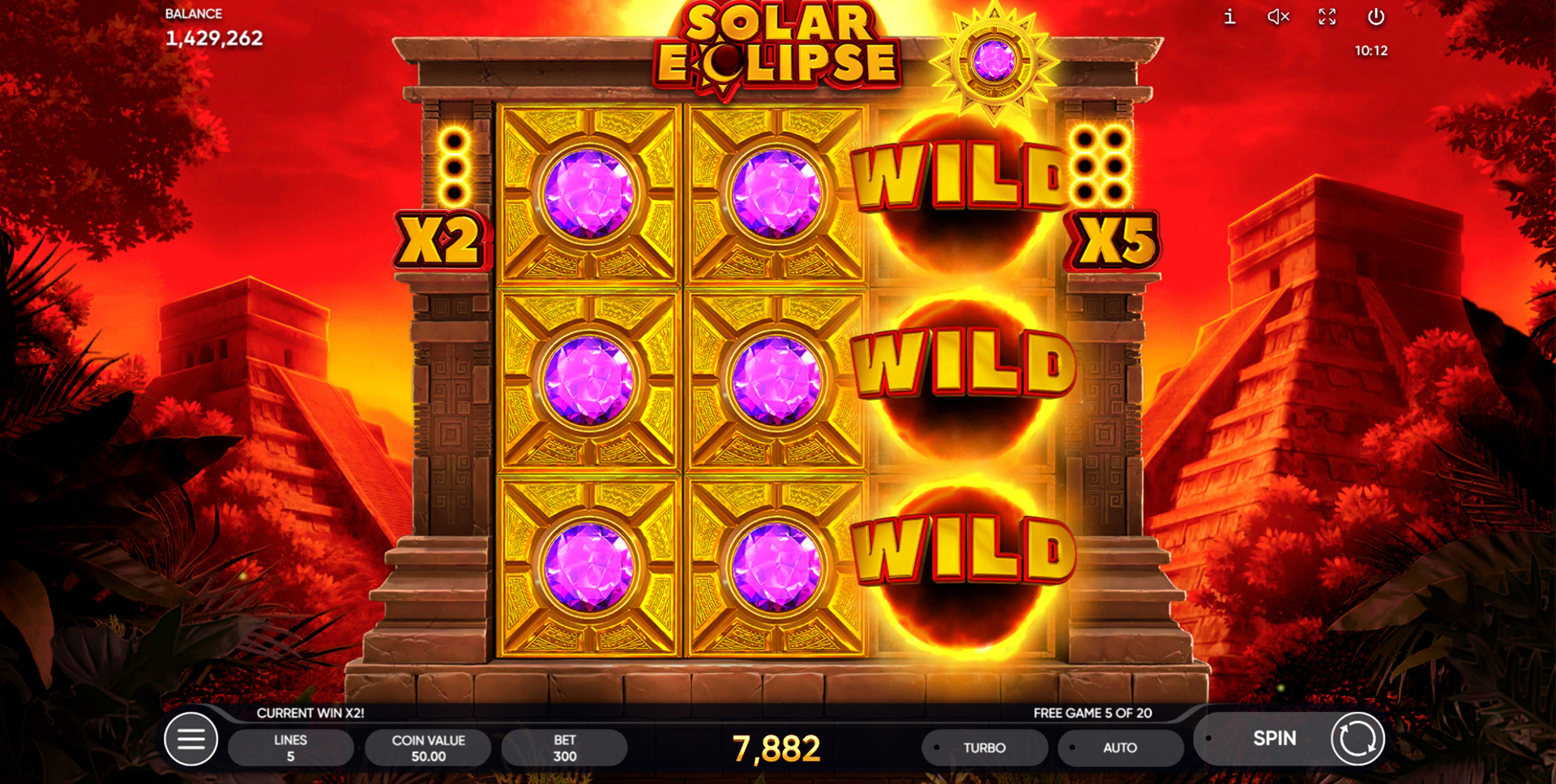 Win Money in Solar Eclipse Free Slot Game by Endorphina