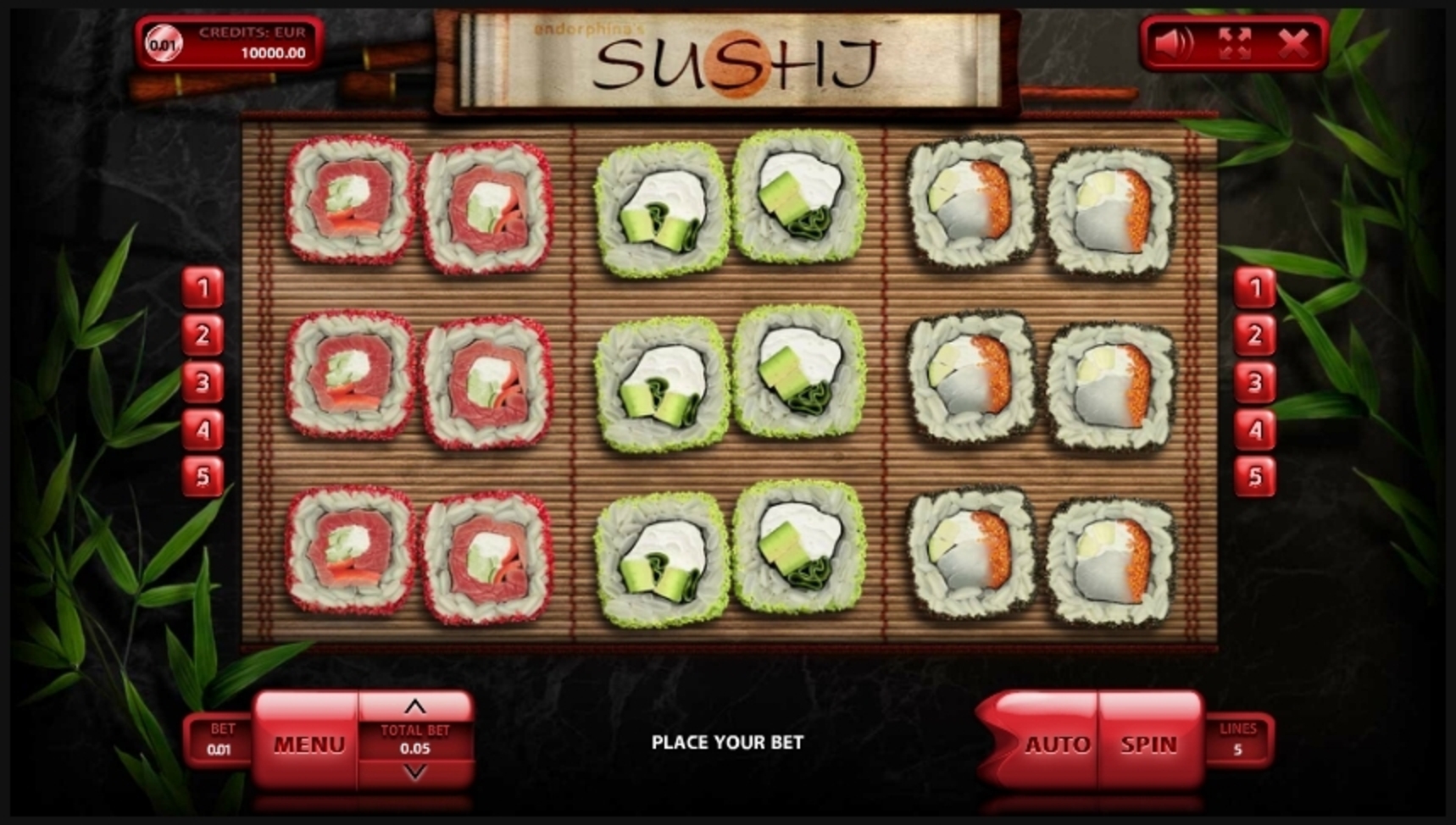 Reels in Sushi Slot Game by Endorphina
