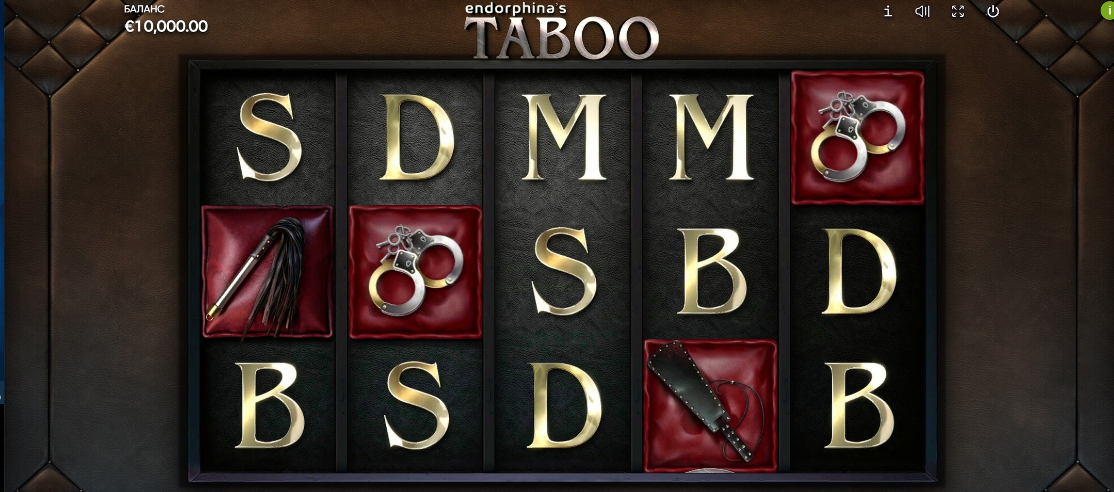 Reels in Taboo Slot Game by Endorphina