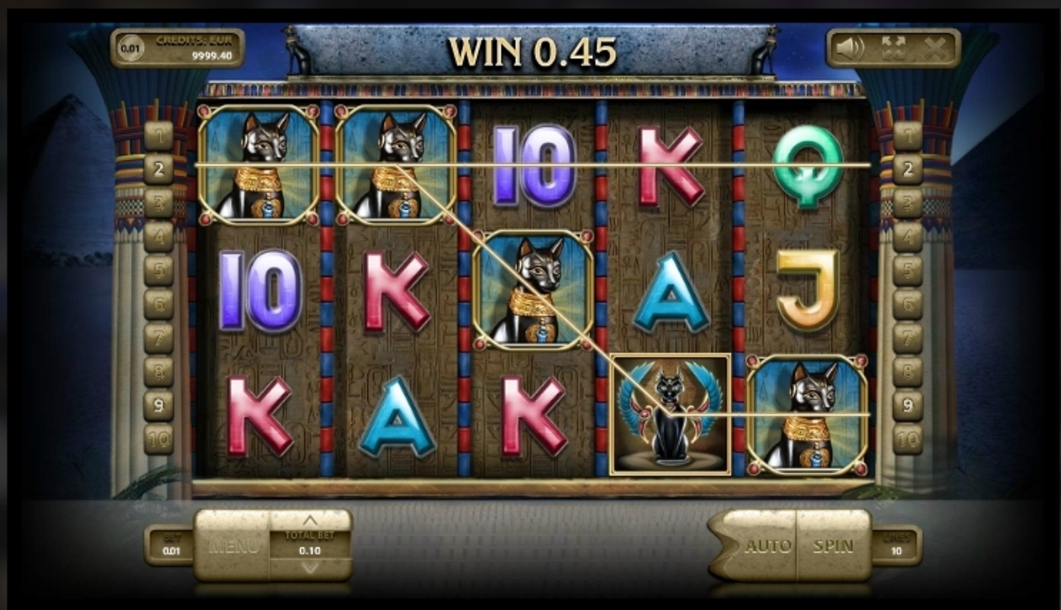 Win Money in Temple Cats Free Slot Game by Endorphina