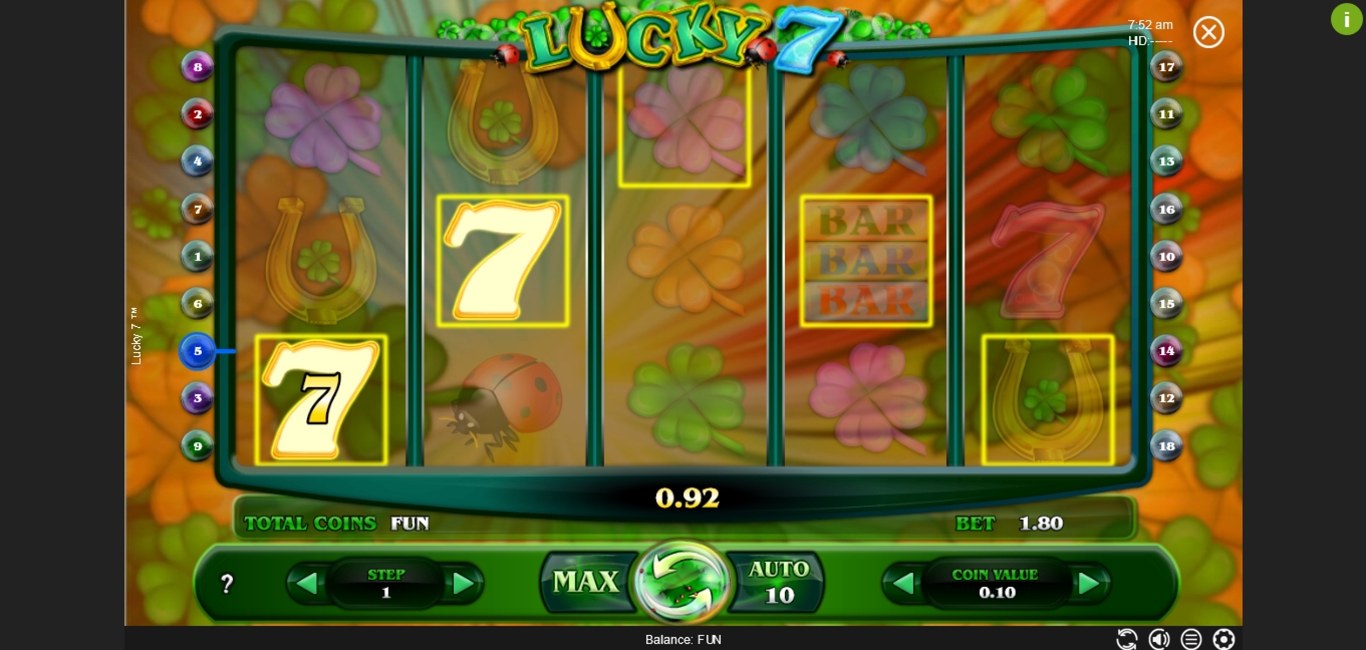 Win Money in Lucky 7 Free Slot Game by Espresso Games