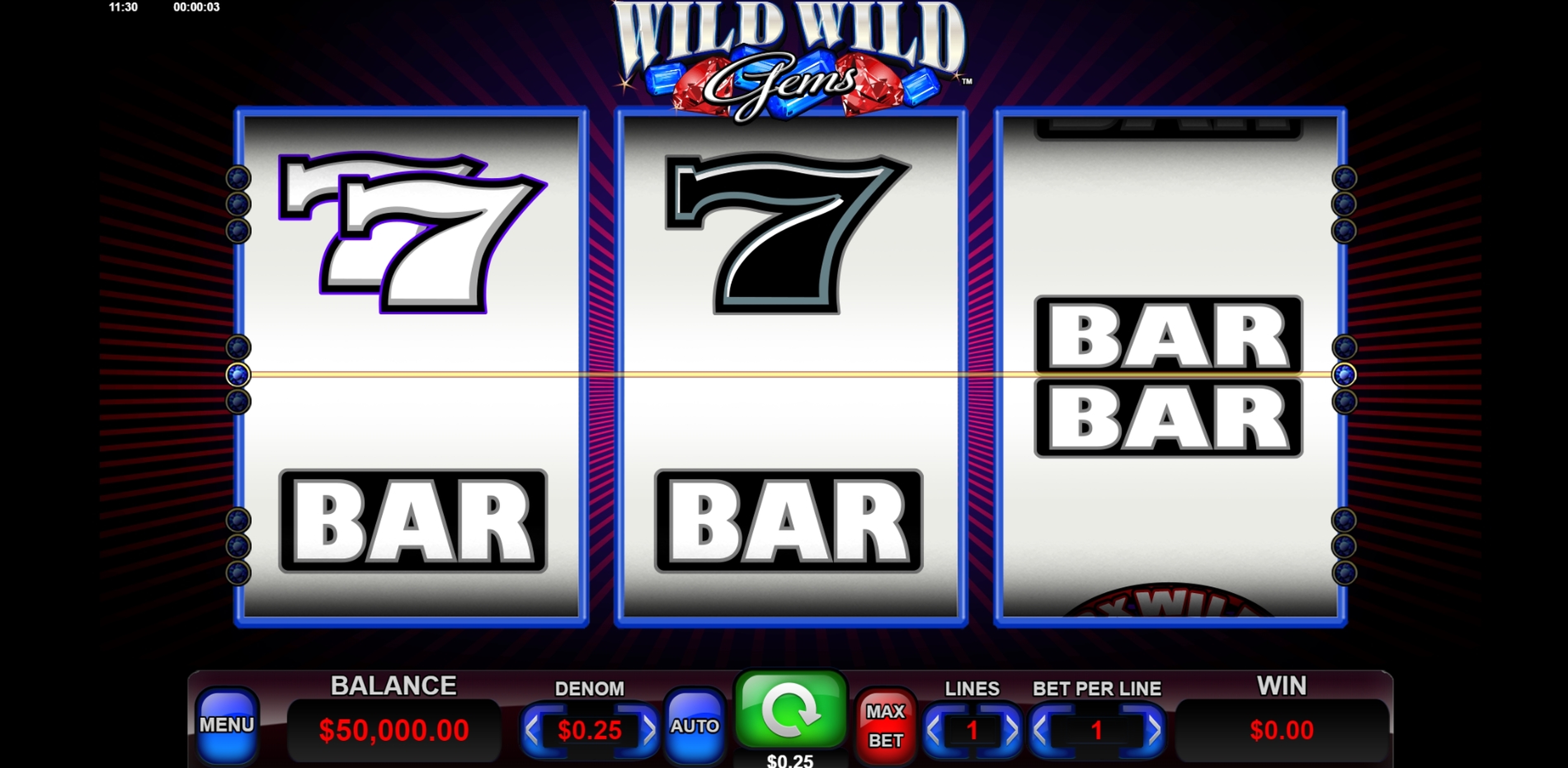 Reels in Wild Wild Gems Slot Game by Everi