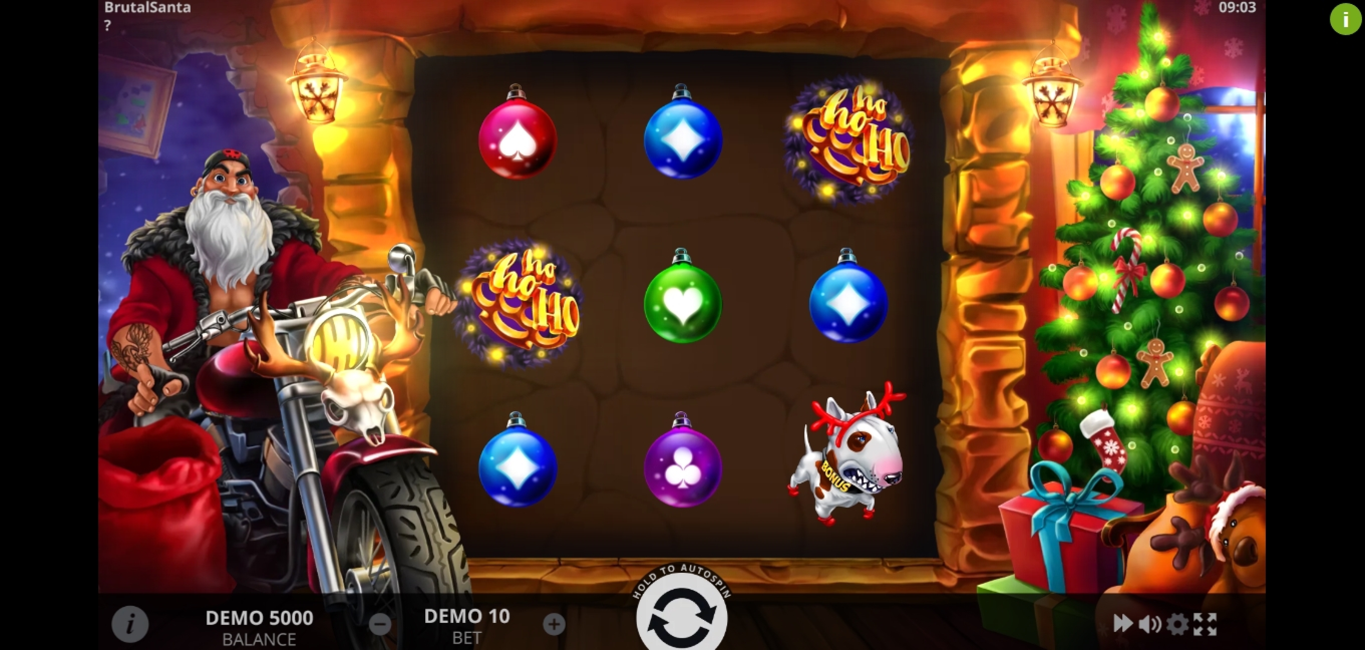 Reels in Brutal Santa Slot Game by Evoplay Entertainment