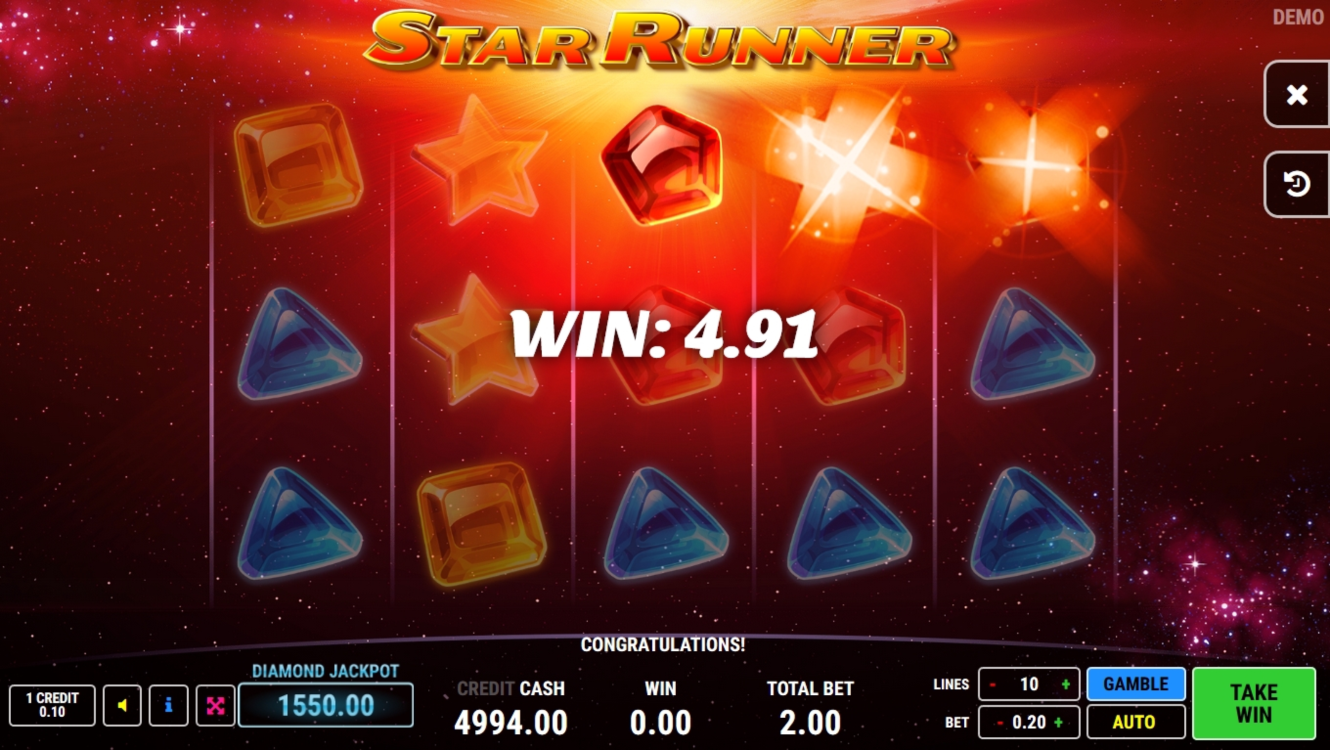 Win Money in Star Runner Free Slot Game by Fazi Gaming