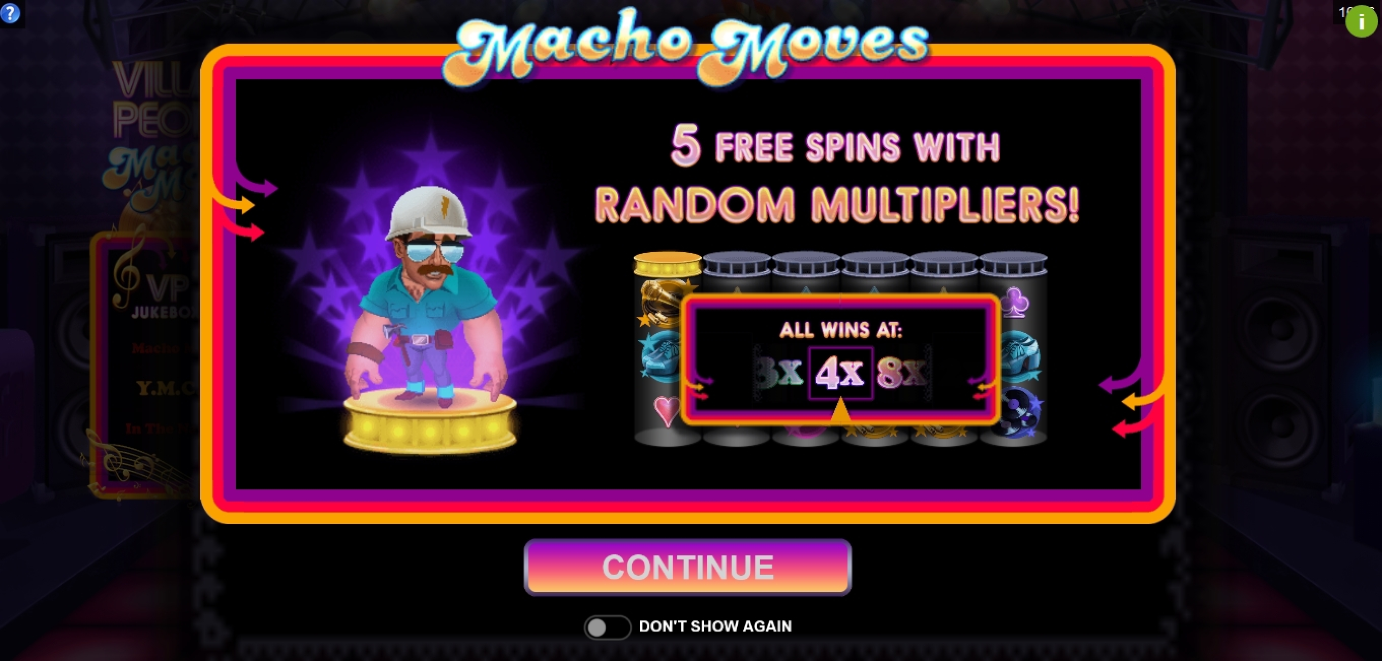 Play Village People Macho Moves Free Casino Slot Game by Fortune Factory Studios