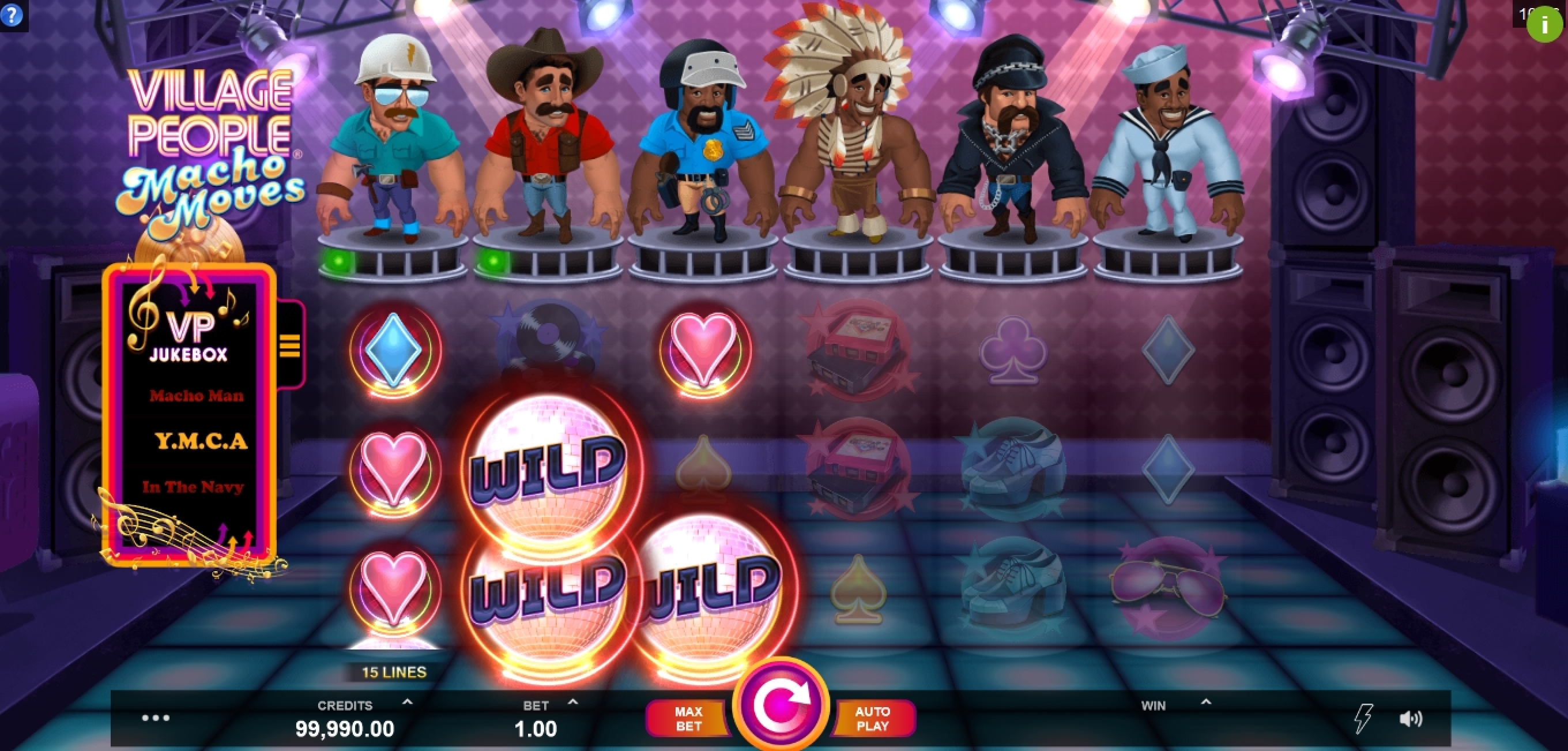 Win Money in Village People Macho Moves Free Slot Game by Fortune Factory Studios