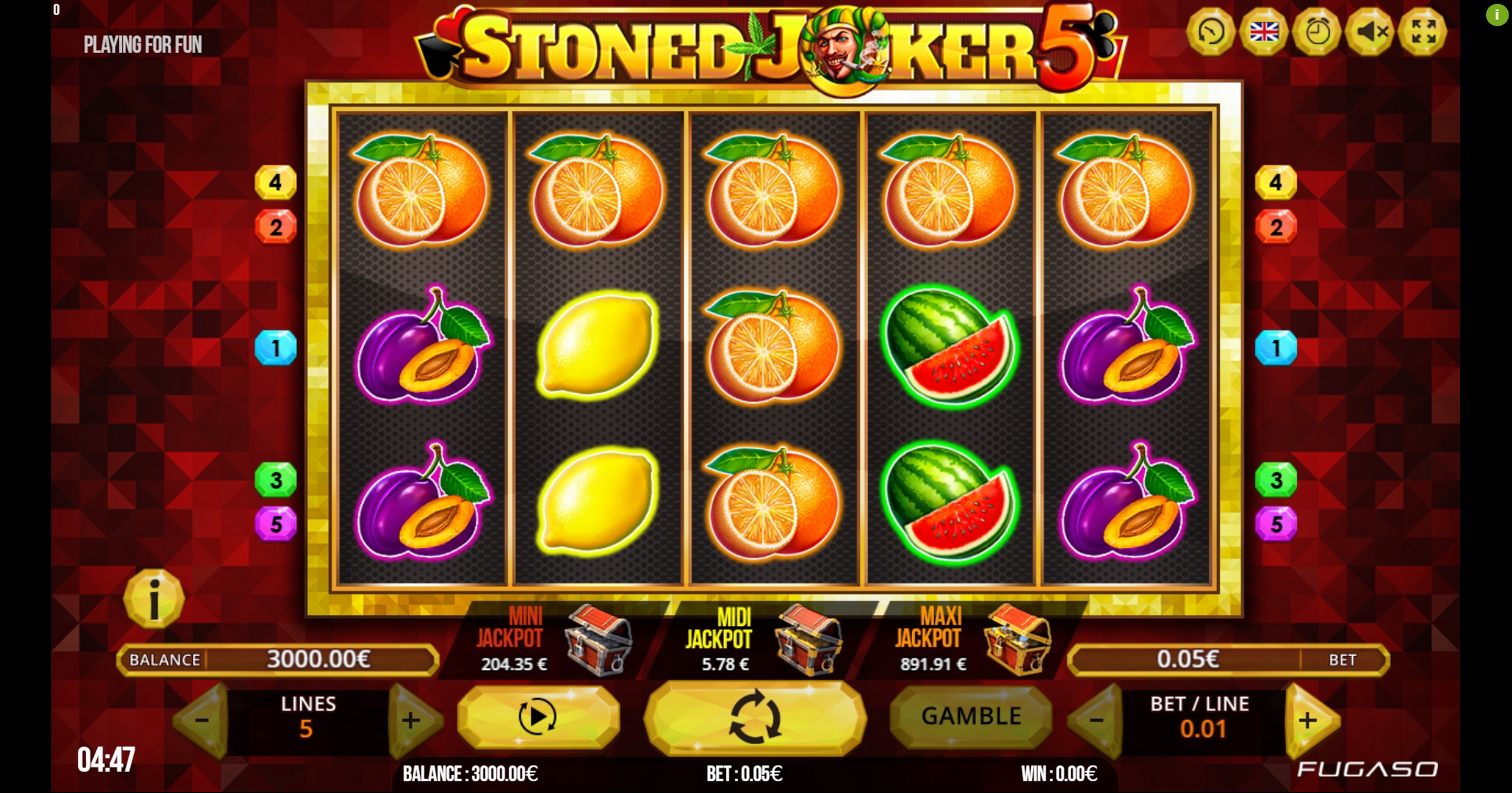 Stoned Joker 5 free demo play Slot Machine Online by Fugaso Review ...
