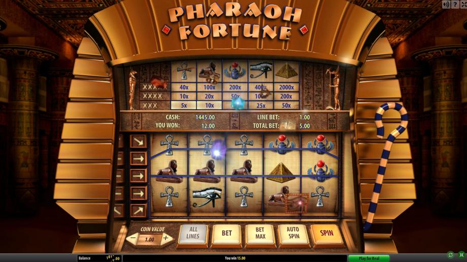 pharaohs fortune slot machine free