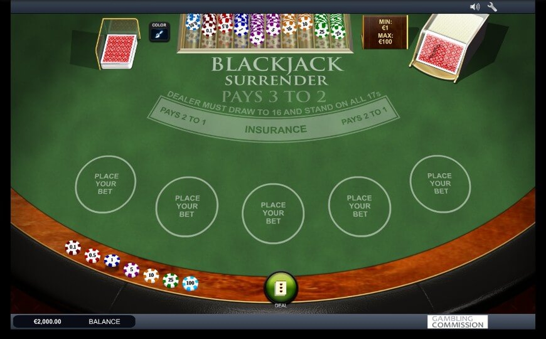 The Blackjack Surrender (GamesOS) Online Slot Demo Game by GamesOSCTXM