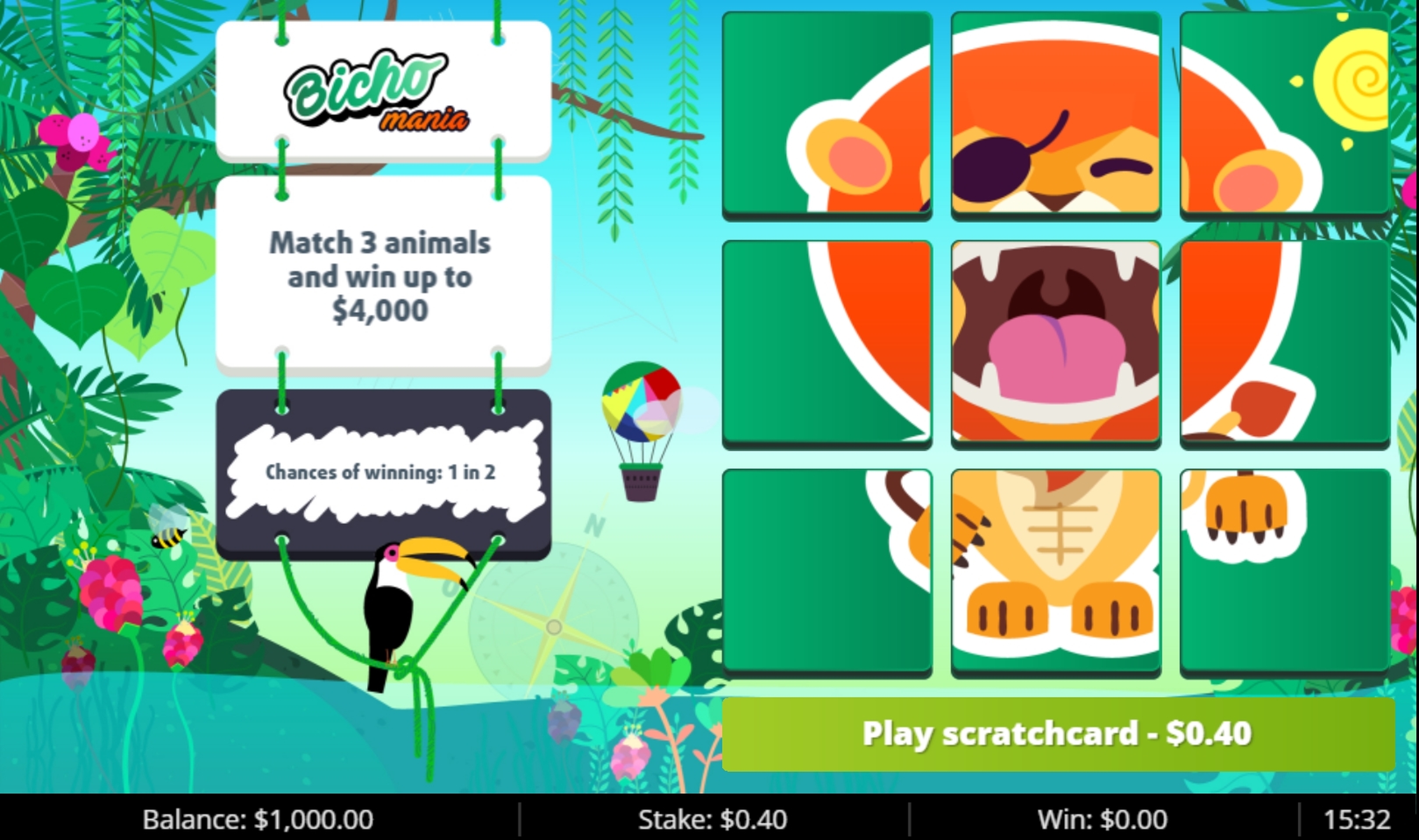 Reels in Bicho Mania Slot Game by Gamevy