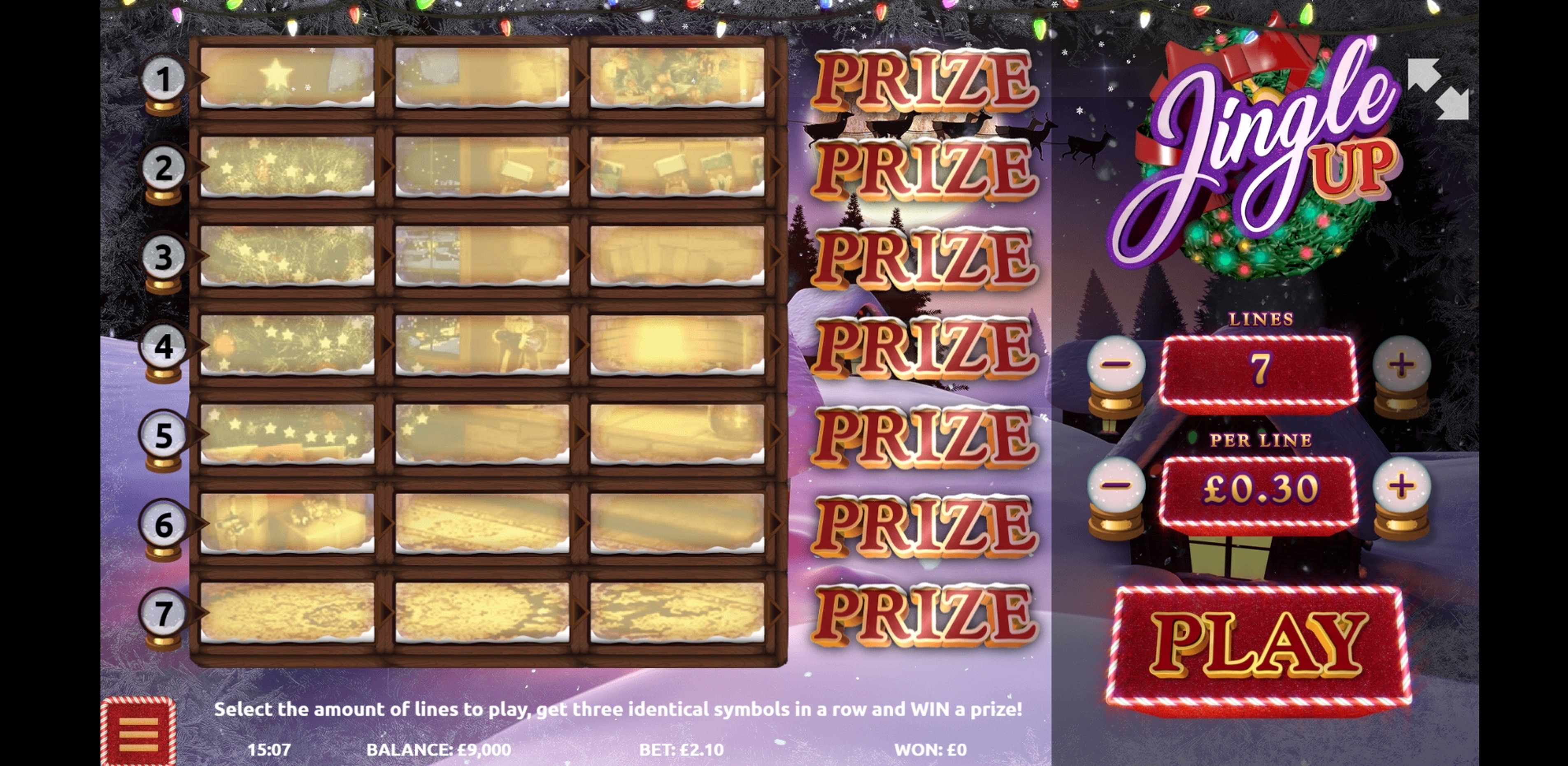 Reels in Jingle Up! Slot Game by Gamevy