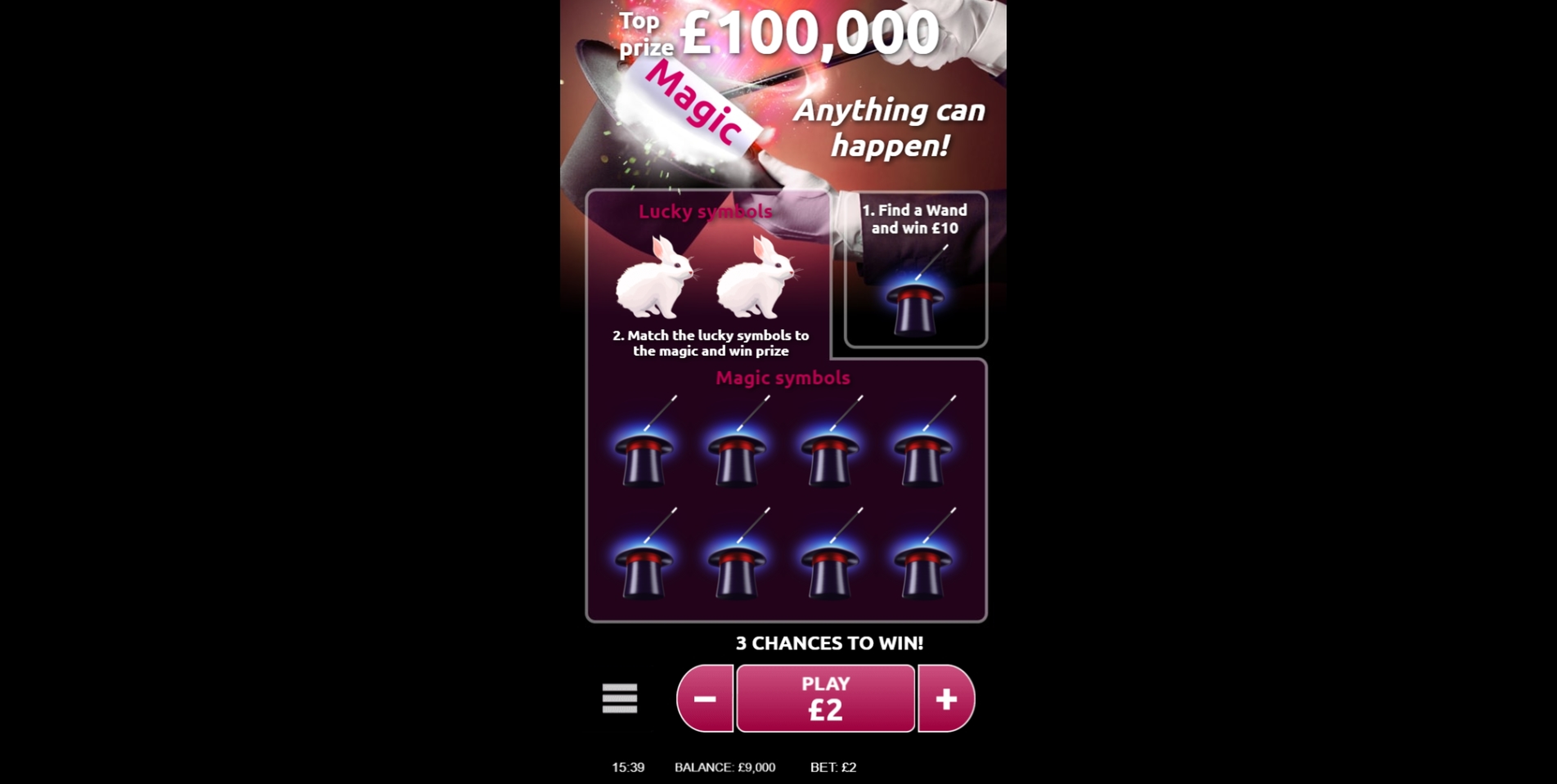 Reels in Magic Slot Game by Gamevy