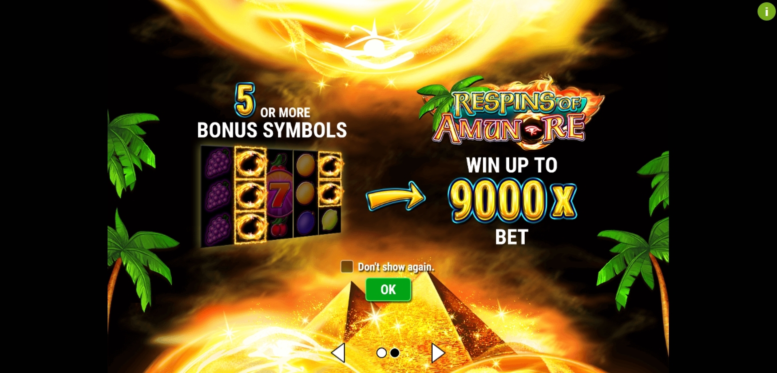 Play Fancy Fruits Respins Of Amun-Re Free Casino Slot Game by Gamomat
