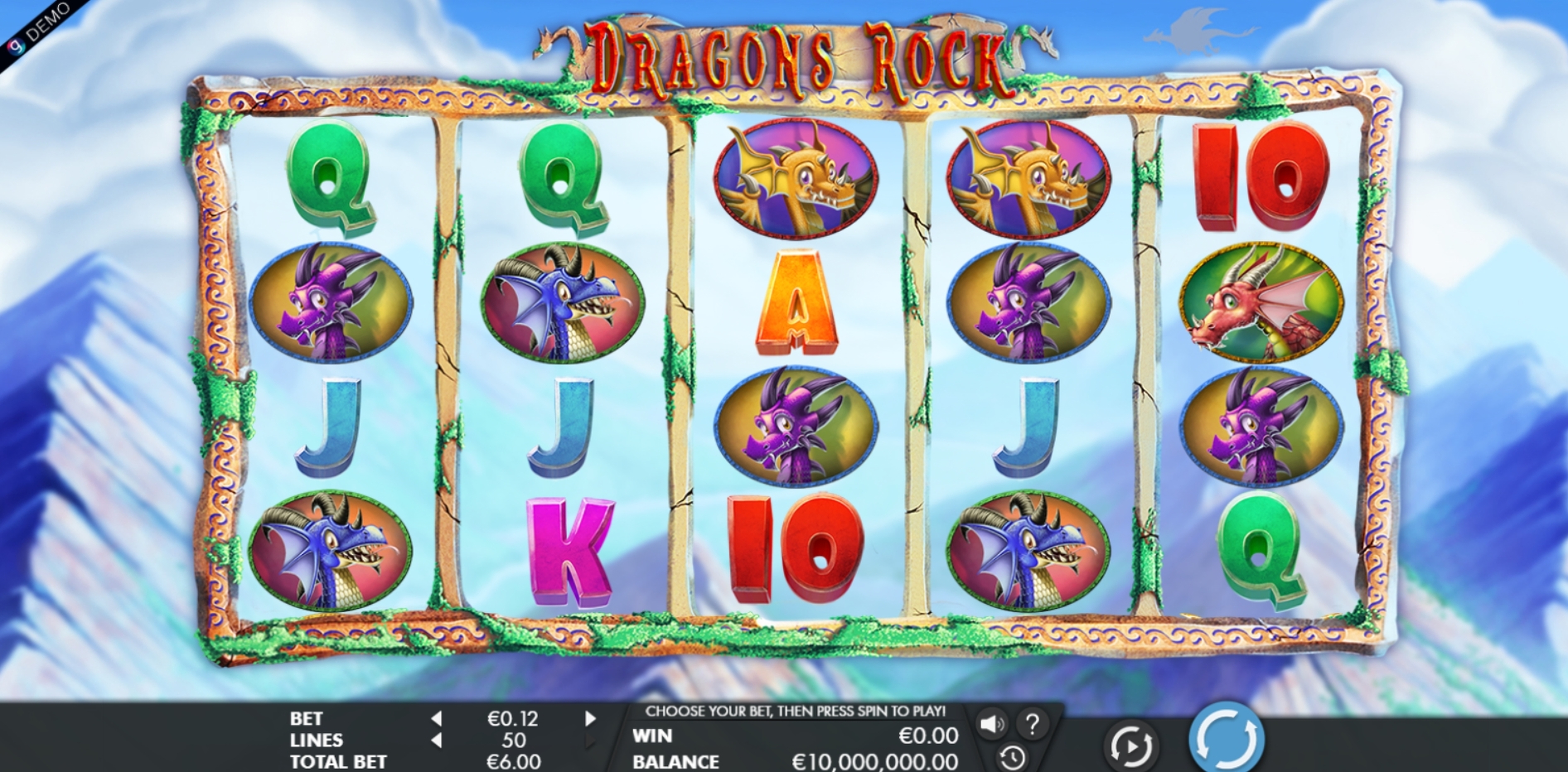 Reels in Dragons Rock Slot Game by Genesis Gaming