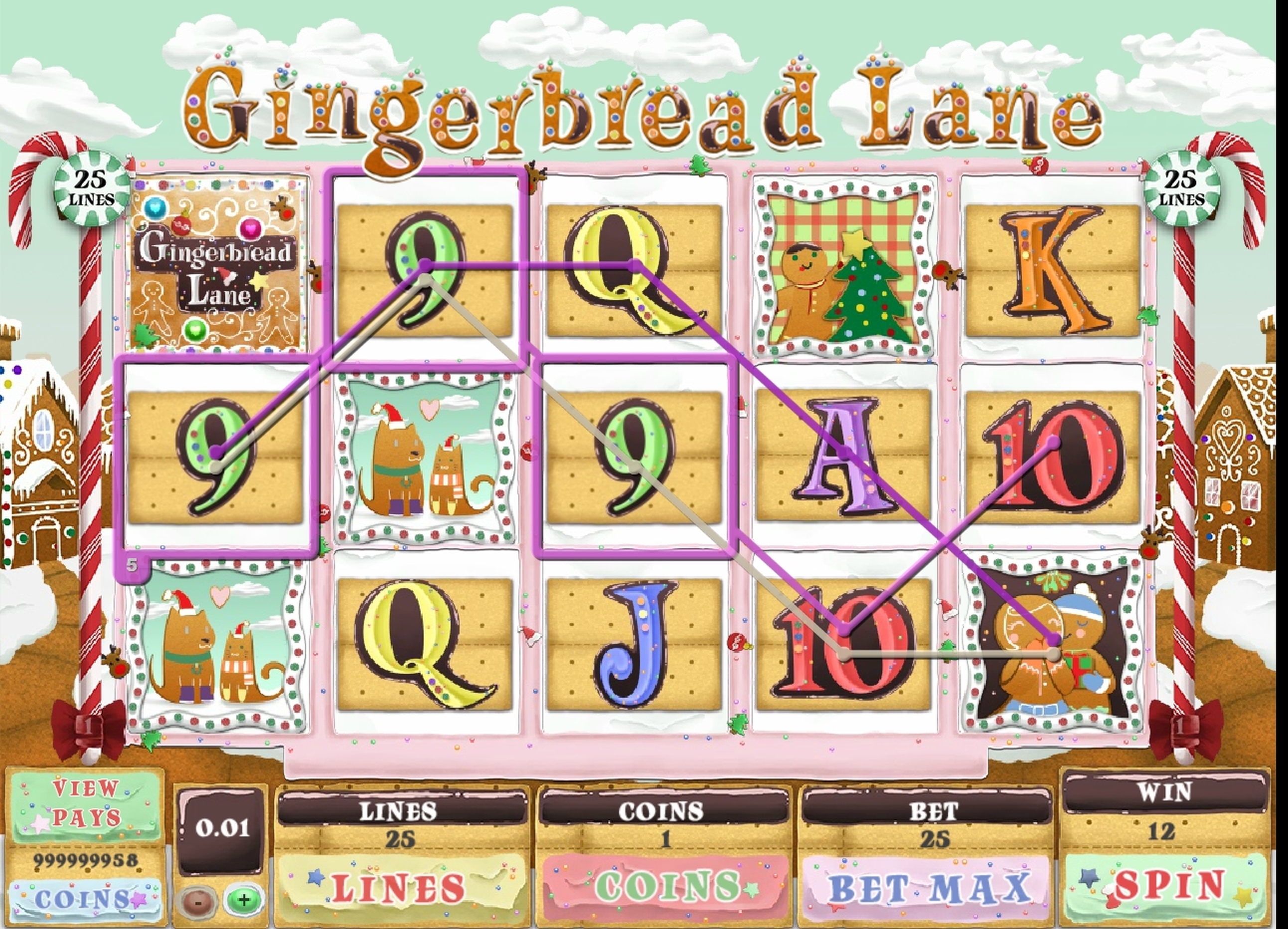 Win Money in Gingerbread Lane Free Slot Game by Genesis Gaming