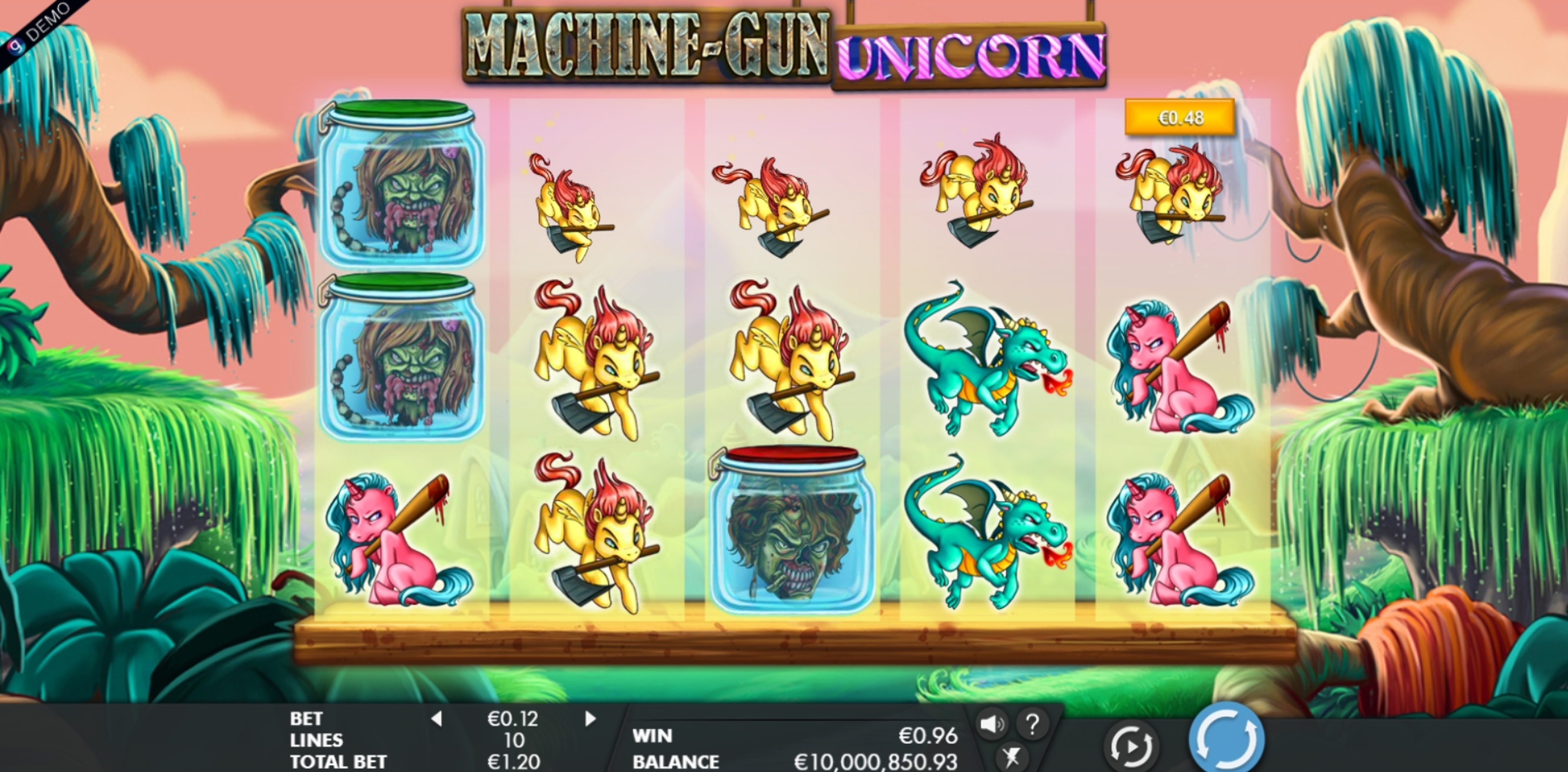 Win Money in Machine Gun Unicorn Free Slot Game by Genesis Gaming