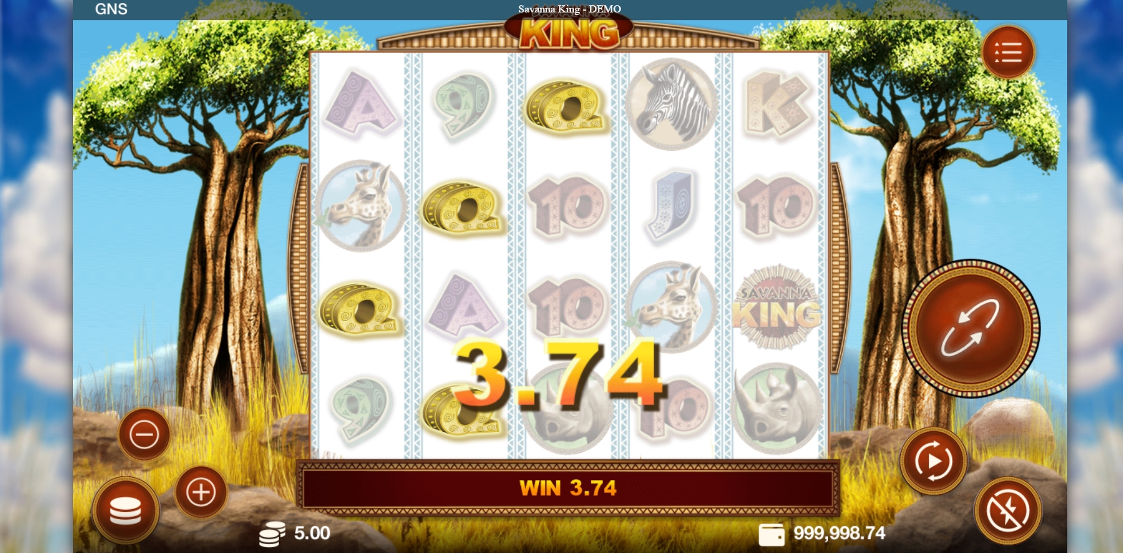 Win Money in Savanna King Free Slot Game by Genesis Gaming