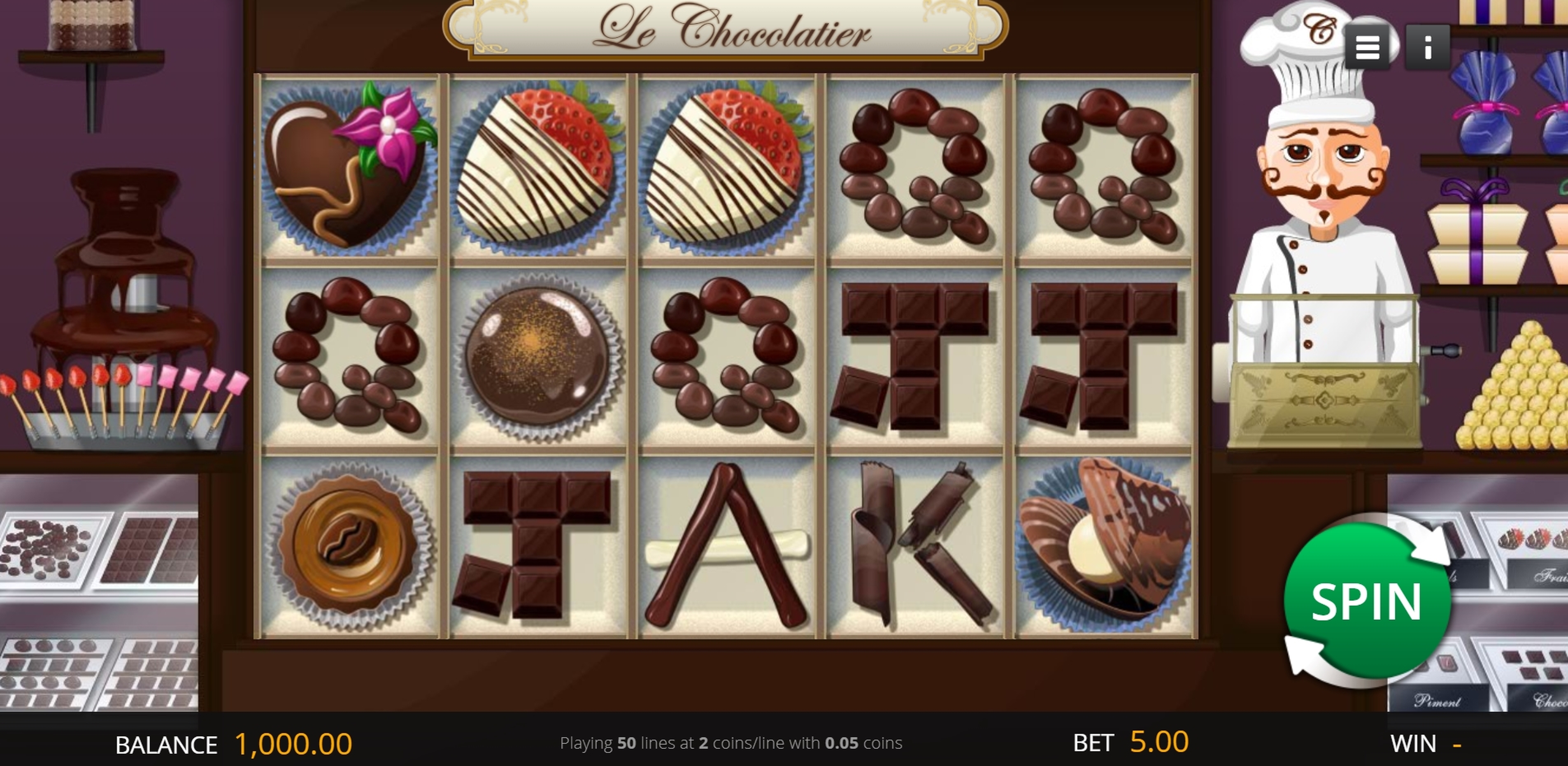 Reels in Le Chocolatier (Genii) Slot Game by Genii