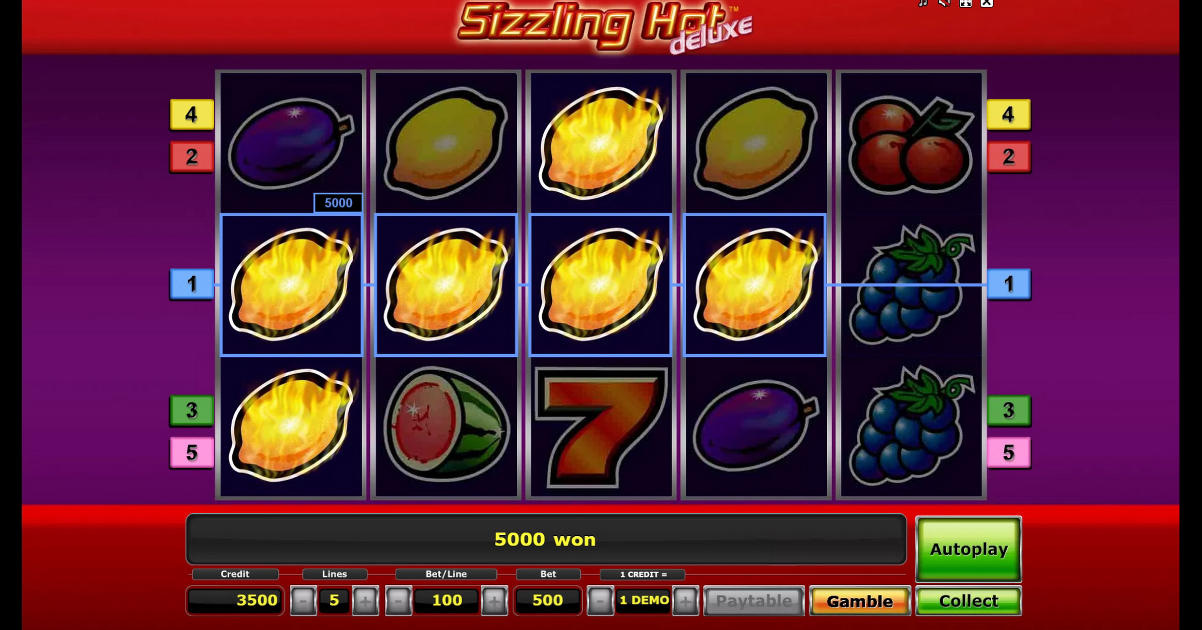 free sizzling hot deluxe online slot game