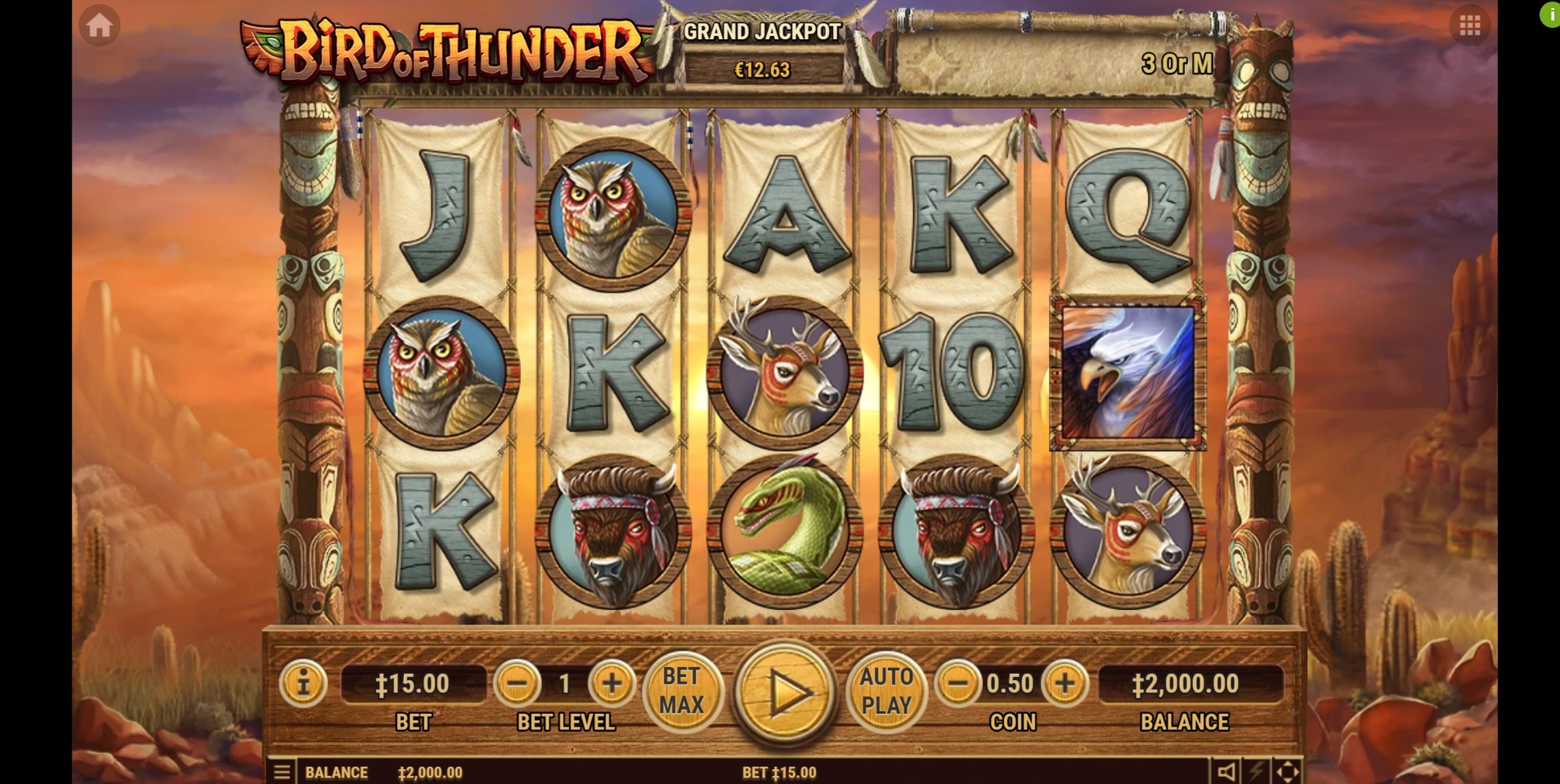 Reels in Bird of Thunder Slot Game by Habanero