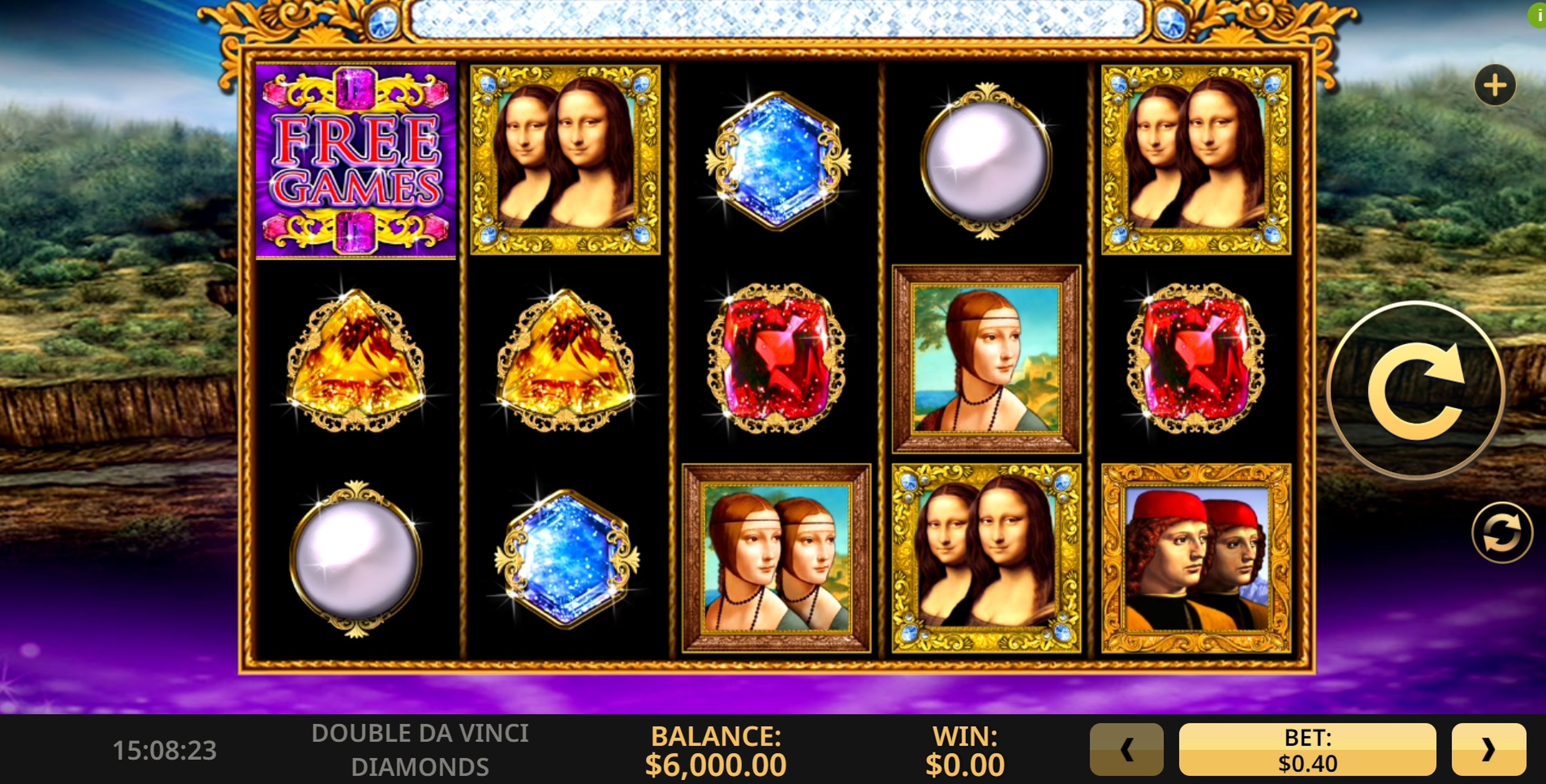 Reels in Double Da Vinci Diamonds Slot Game by High 5 Games